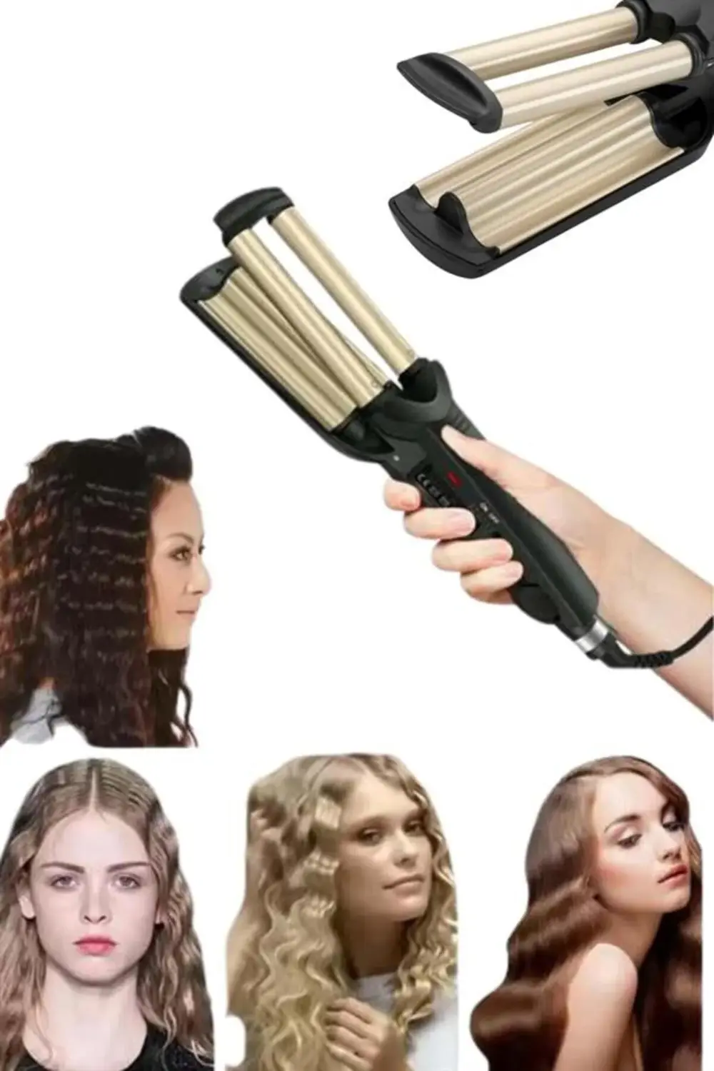 Profesyonel Seramik Kaplama Saç Şekillendirici Wag Maşa Isı Ayarl