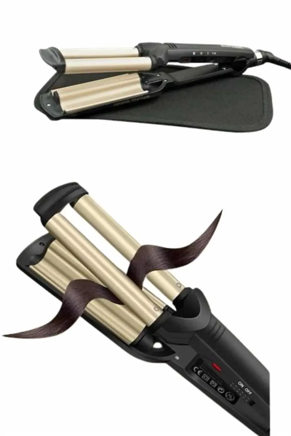 Profesyonel Seramik Kaplama Saç Şekillendirici Wag Maşa Isı Ayarl