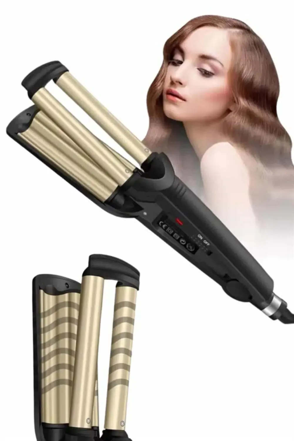 Profesyonel Seramik Kaplama Saç Şekillendirici Wag Maşa Isı Ayarl