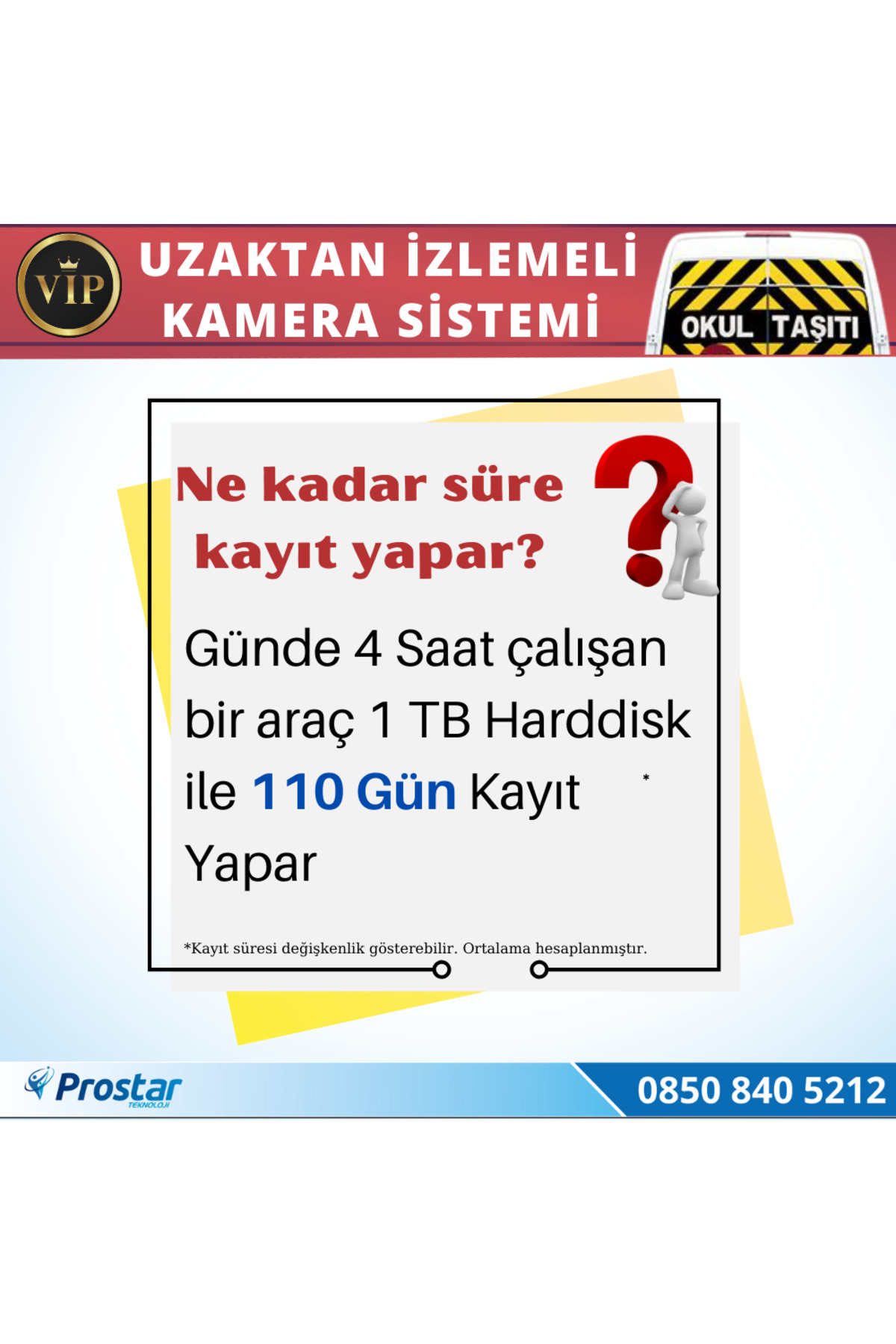 Prostarteknoloji Profesyonel Servis Araç Kamera Seti 4 Kameralı Kayıtlı 1 Tb Hardd