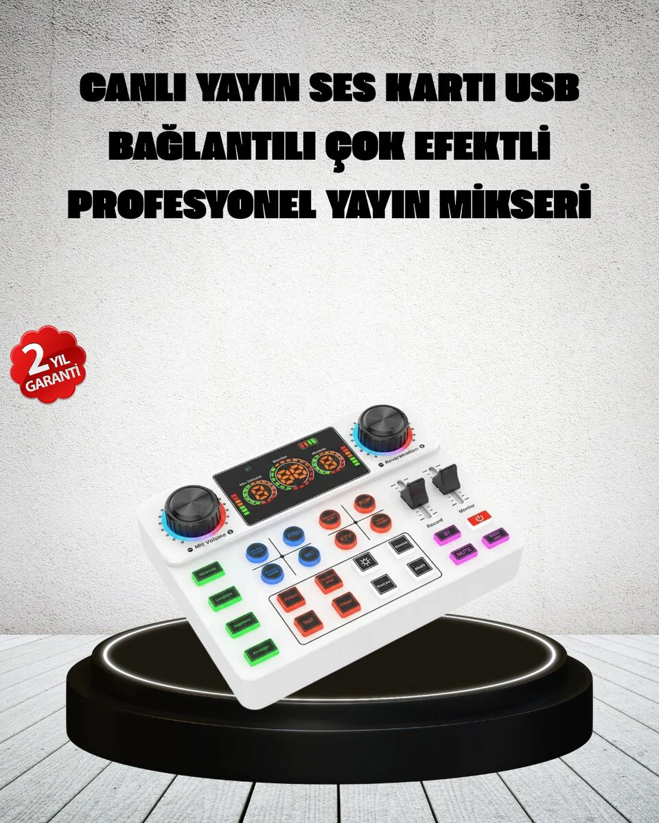 Profesyonel Ses Kartı - Canlı Yayın ve Karaoke İçin Gelişmiş Bluetooth Ses Desteği
