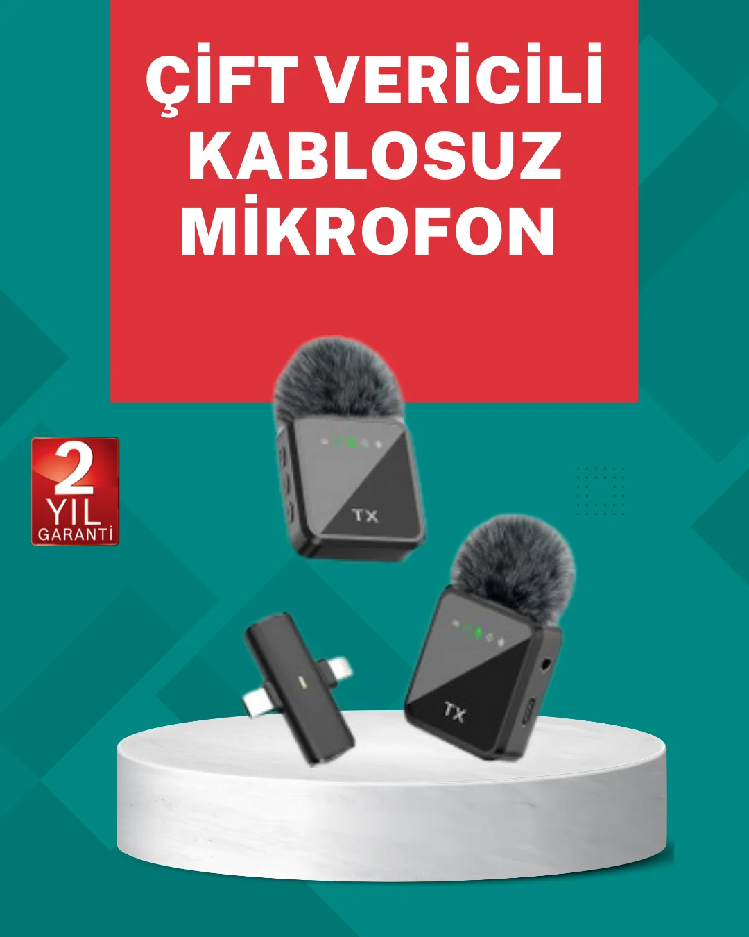 Profesyonel Ses Kayıtları İçin 2’li Kablosuz Yaka Mikrofon Seti Fiyatı, Yorumları ve Özellikleri