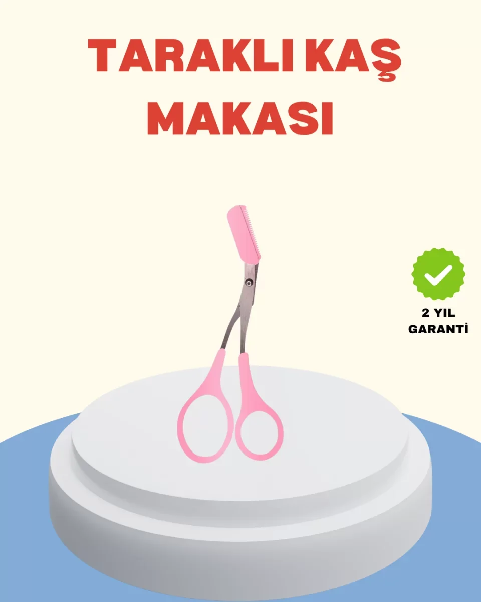 Profesyonel Taraklı Kaş Makası – Evde ve Salon Kullanımına Uygun 