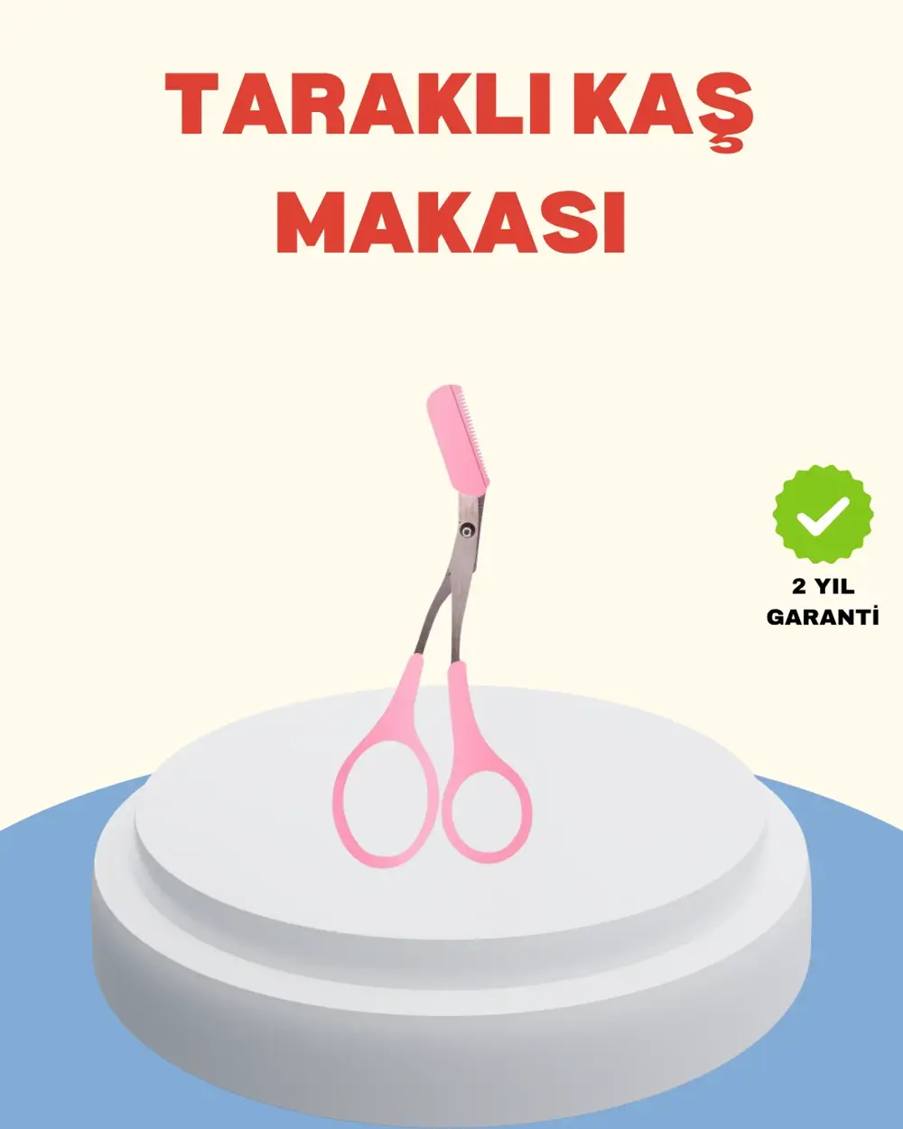 Profesyonel Taraklı Kaş Makası – Evde ve Salon Kullanımına Uygun