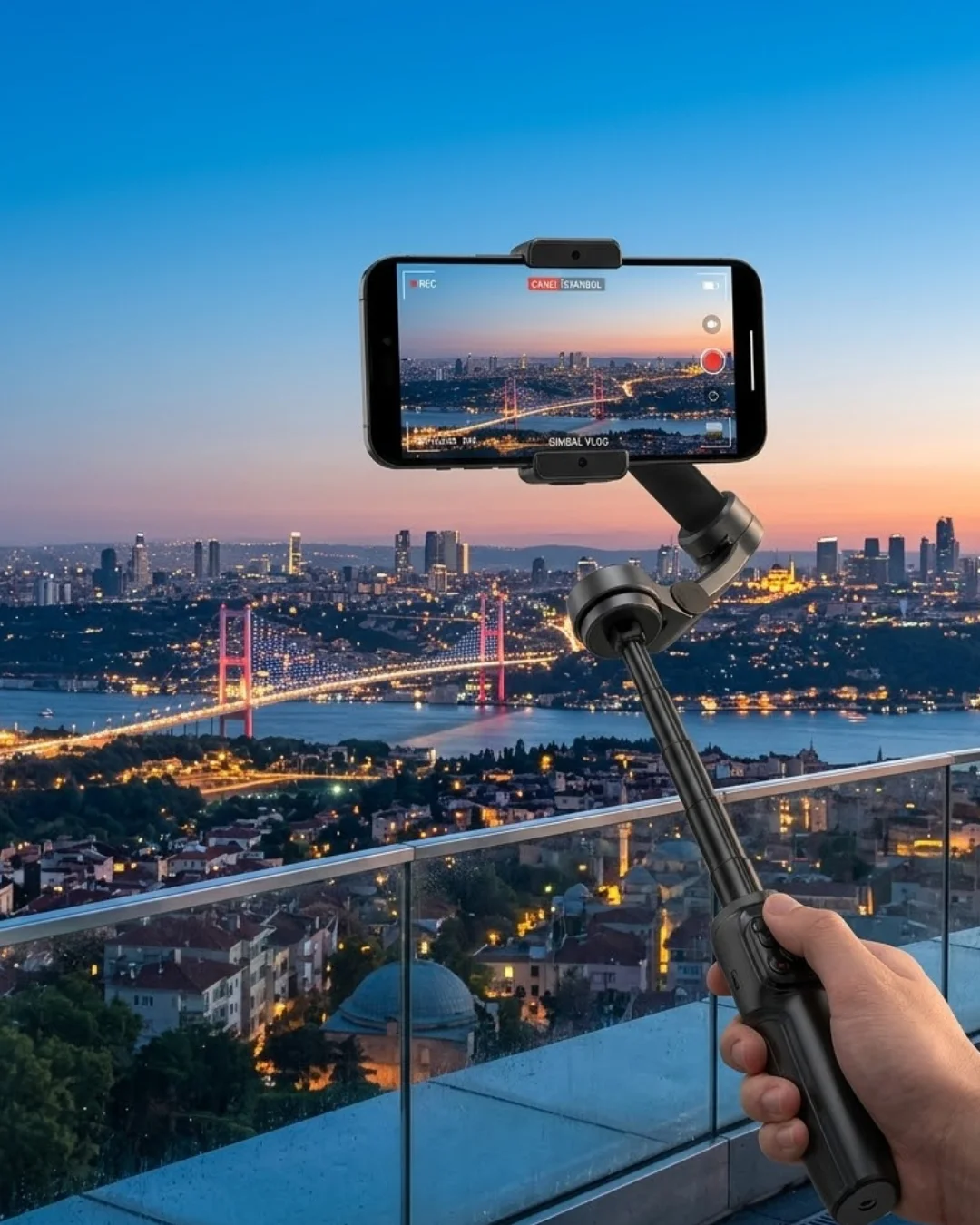 Profesyonel Telefon Gimbal Stabilizer 3 Axis Video Sabitleyici Vl