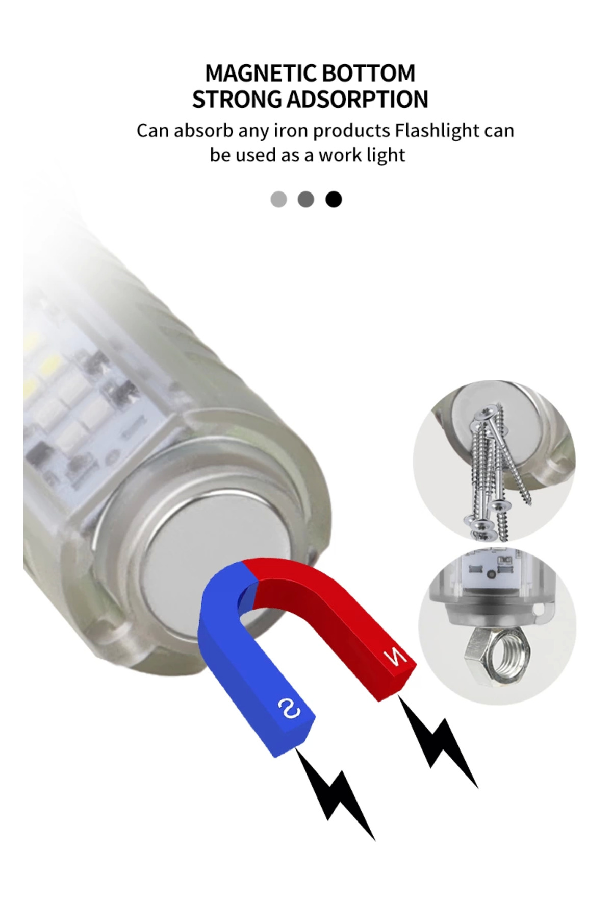 Profesyonel Tg Led Güçlü 8 Modlu Type-c 1000 Lümen Polis Çakarlı 