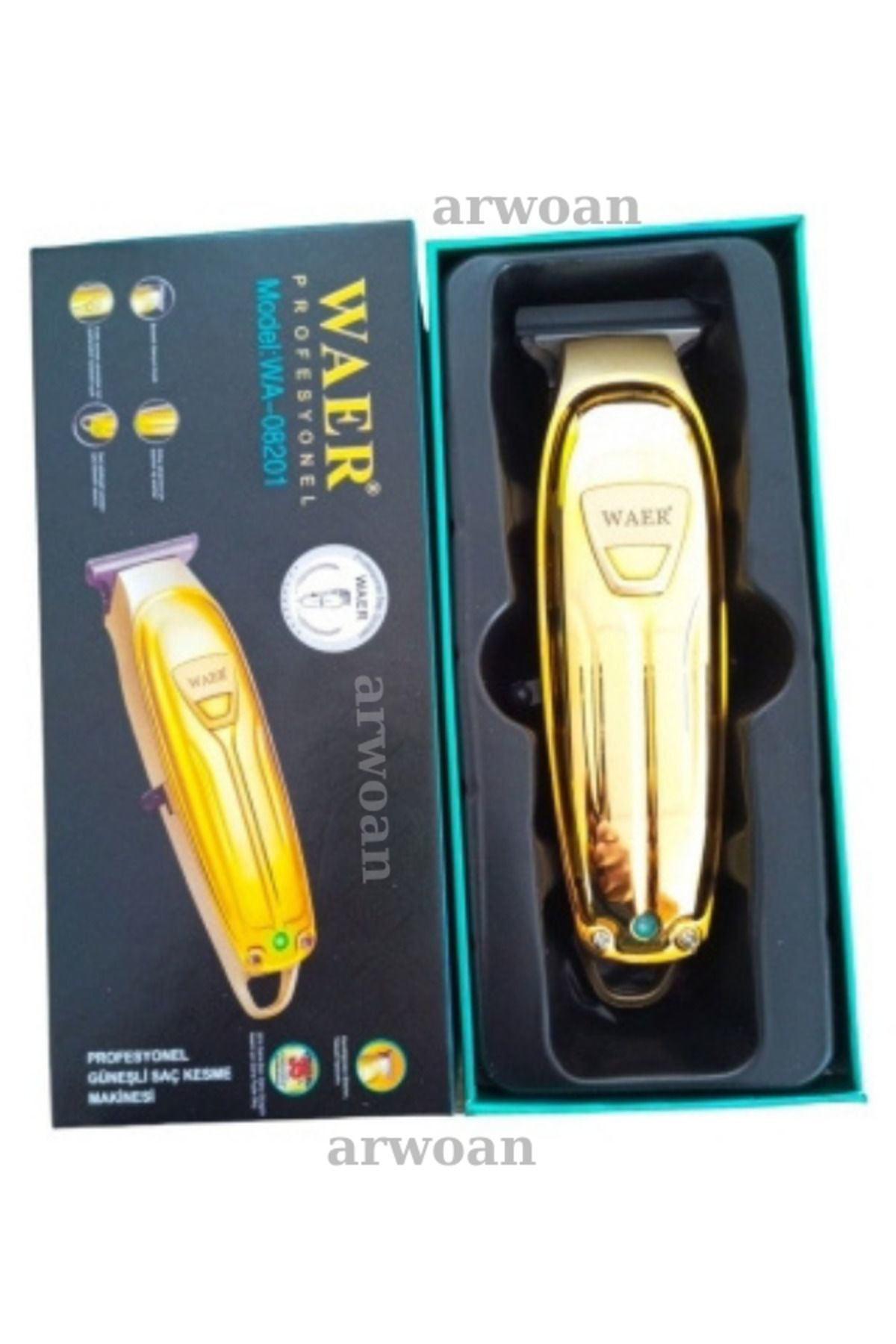 Waer Profesyonel Tıraş Makinesi Şarjlı Sakal Ense Lazer Epilasyon Önce