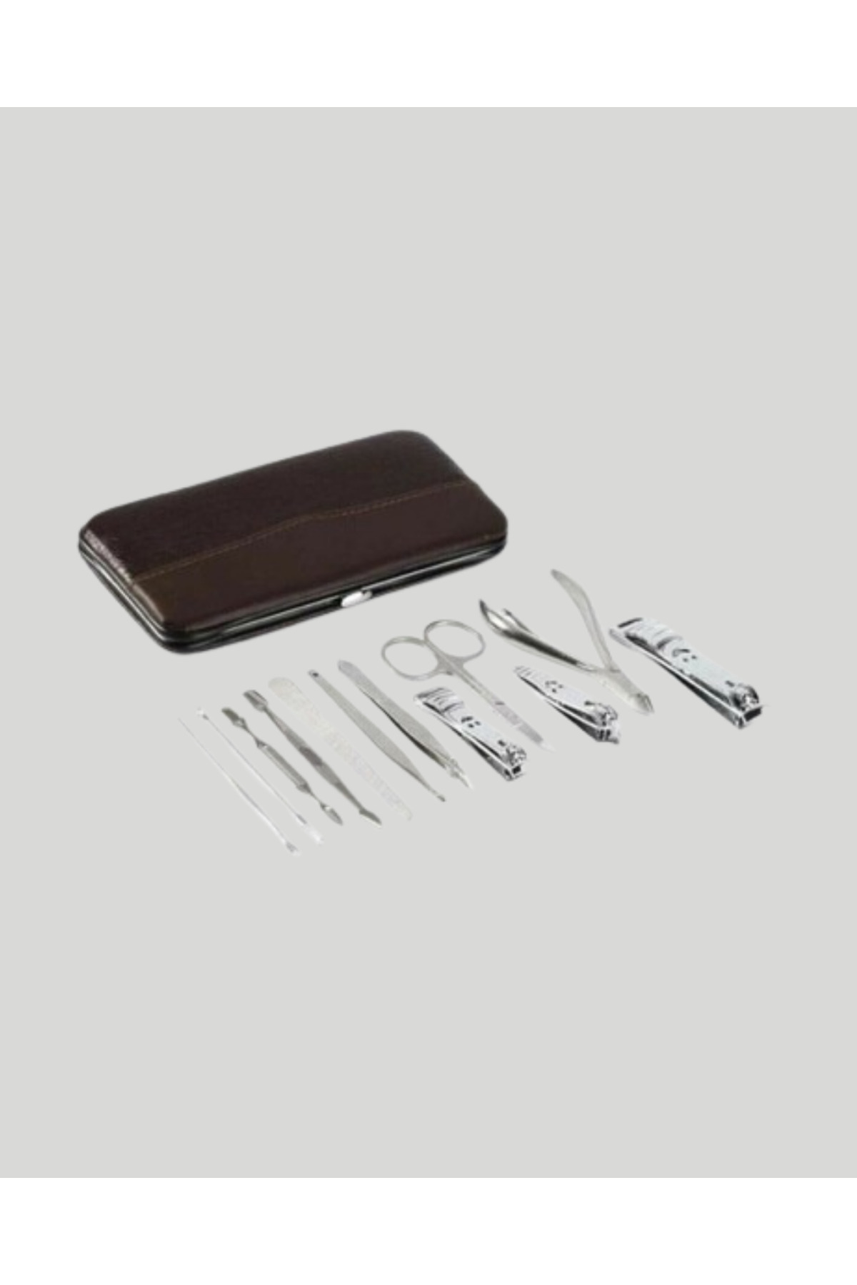 Profesyonel Tırnak Bakım Seti Çelik Aletli Şık Deri Çantalı - Lis