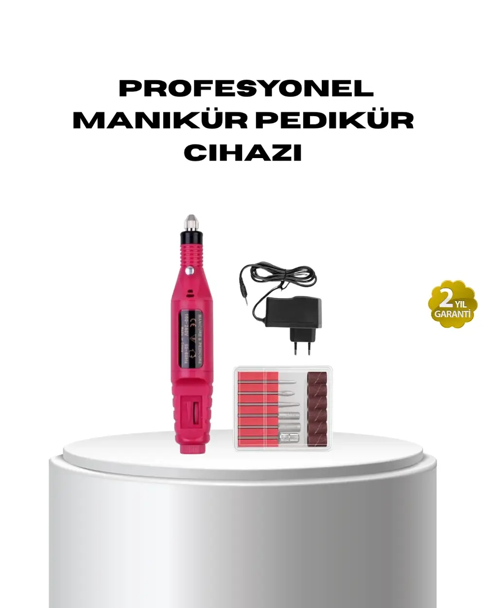Profesyonel Tırnak Matkap Makinesi – USB Şarjlı, Ayarlanabilir Hı
