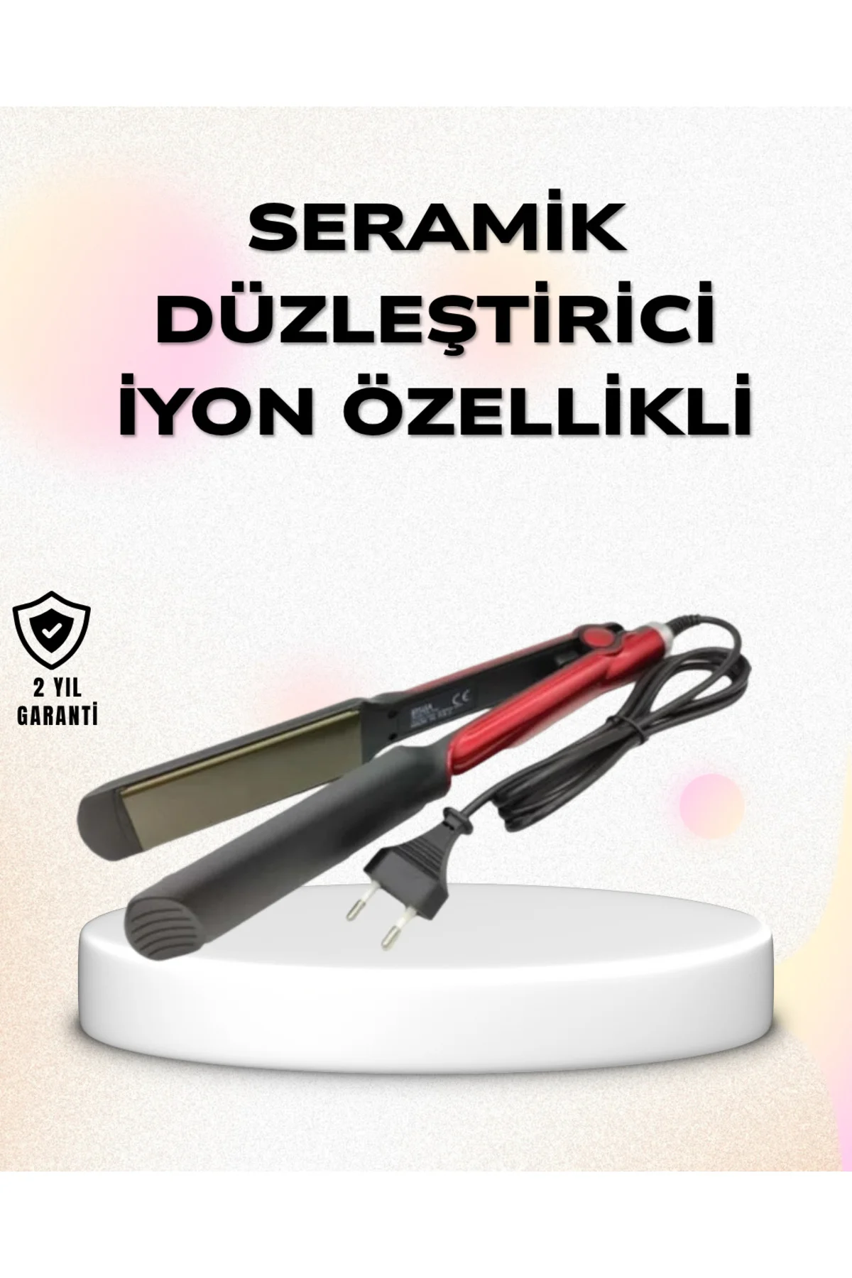 Profesyonel Titanyum Saç Düzleştirici – Ayarlanabilir Isı ve Hızl