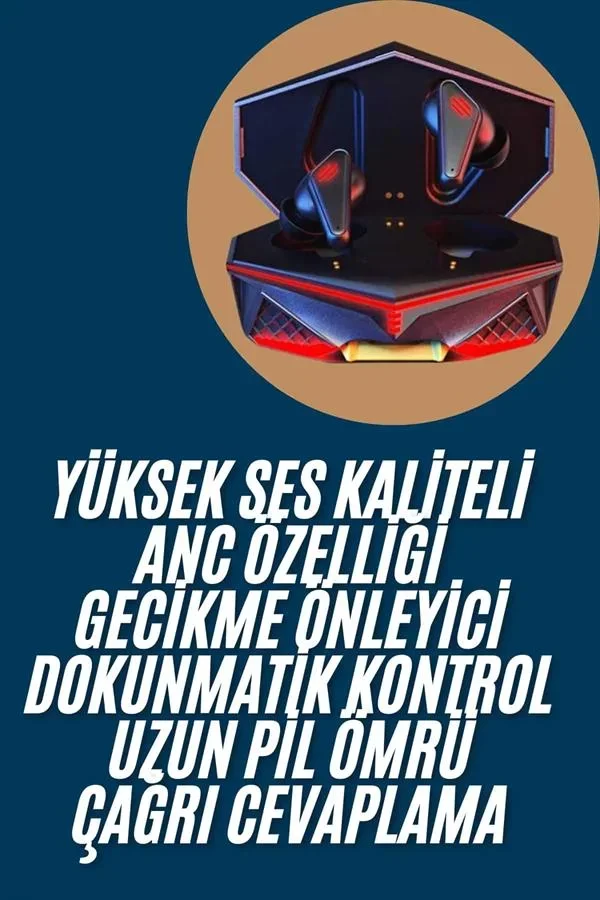 Profesyonel TWS Işıklı Kablosuz Bluetooth Kulaklık Oyuncu Kulaklığı - Lisinya