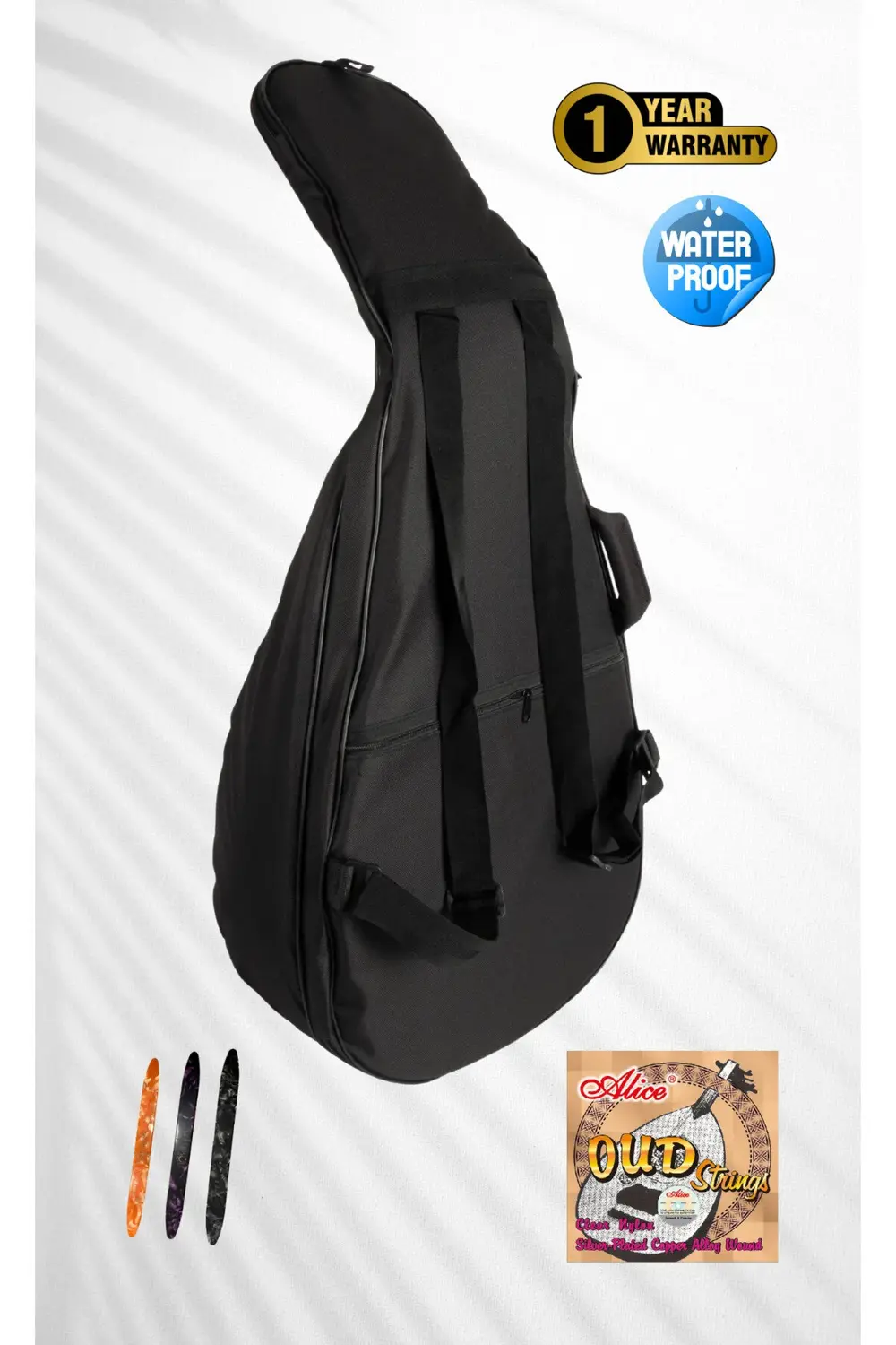 Profesyonel Ud Kılıfı – Su Geçirmez, 20 mm Pedli, Soft Case (Teze