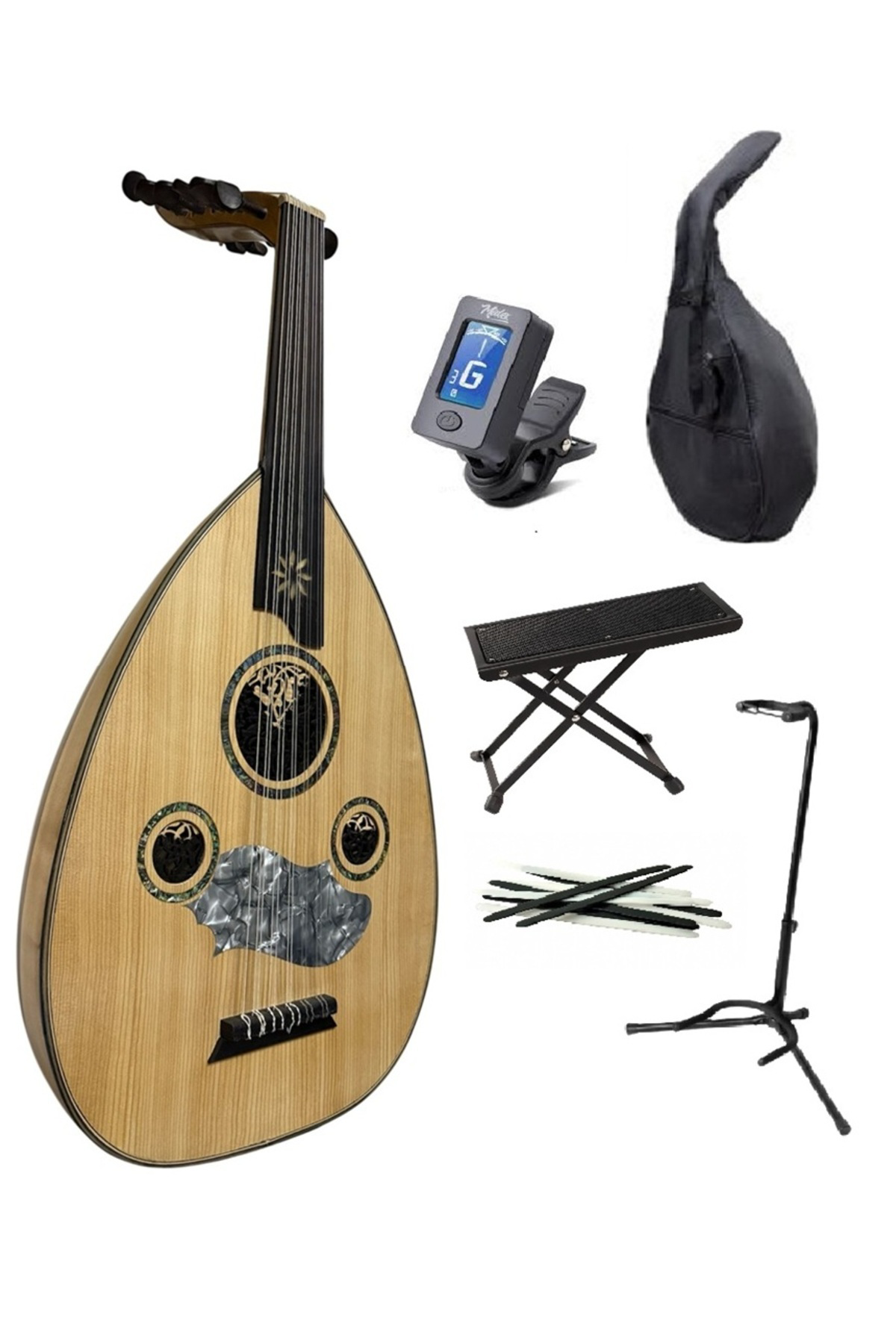 Profesyonel Ud Seti – Taşıma Çantası, Akort Aleti, Stand ve Akses