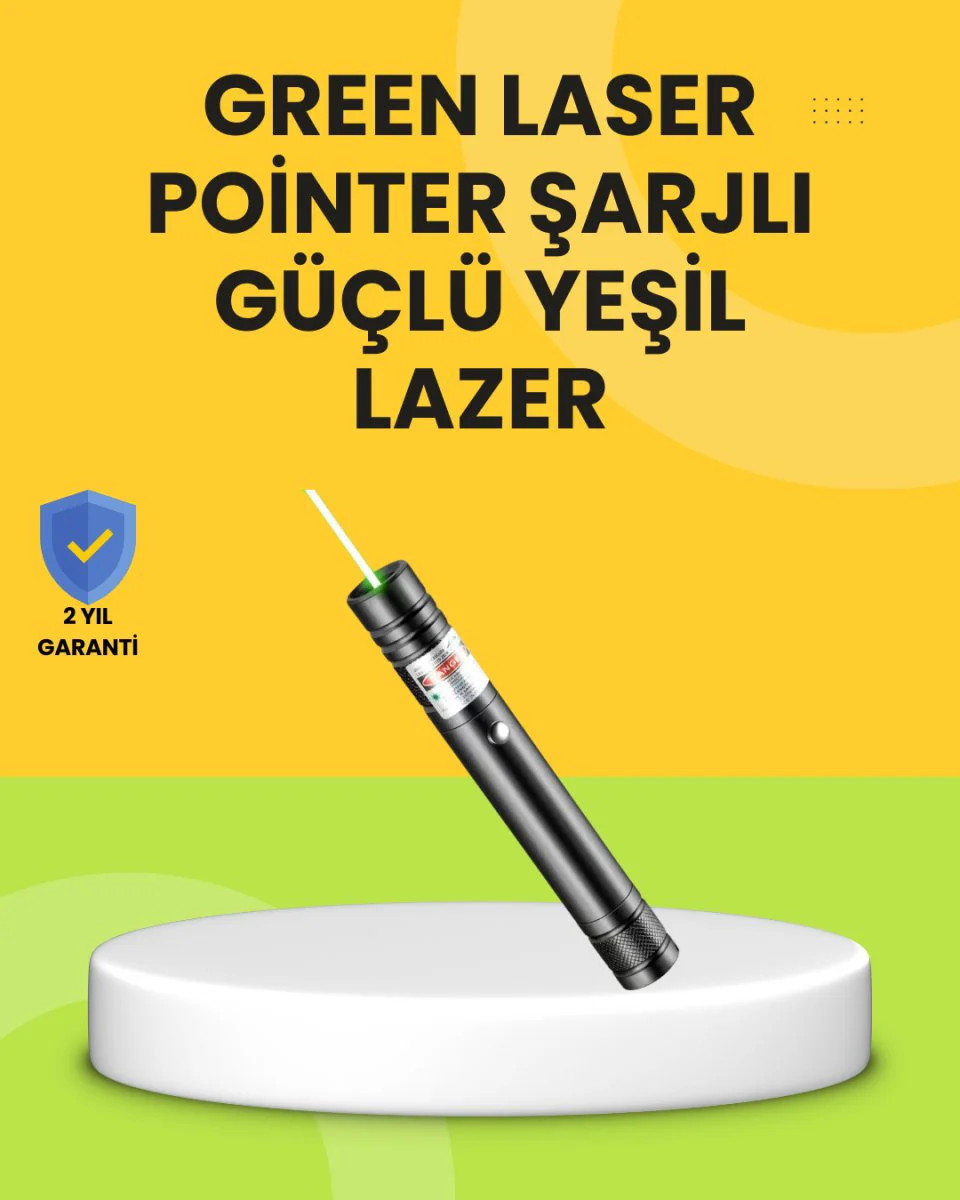 Profesyonel Uzun Mesafe Yeşil Lazer Pointer - Şarjlı ve Dayanıklı