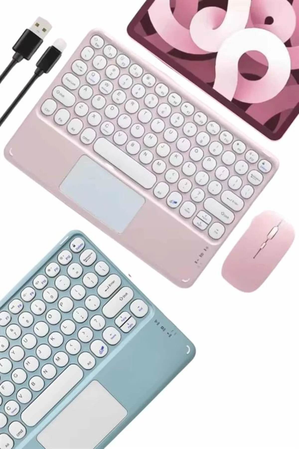 Profesyonel Wifi Q Klavye Bluetooth Klavye Touchpad 10.8 Inç