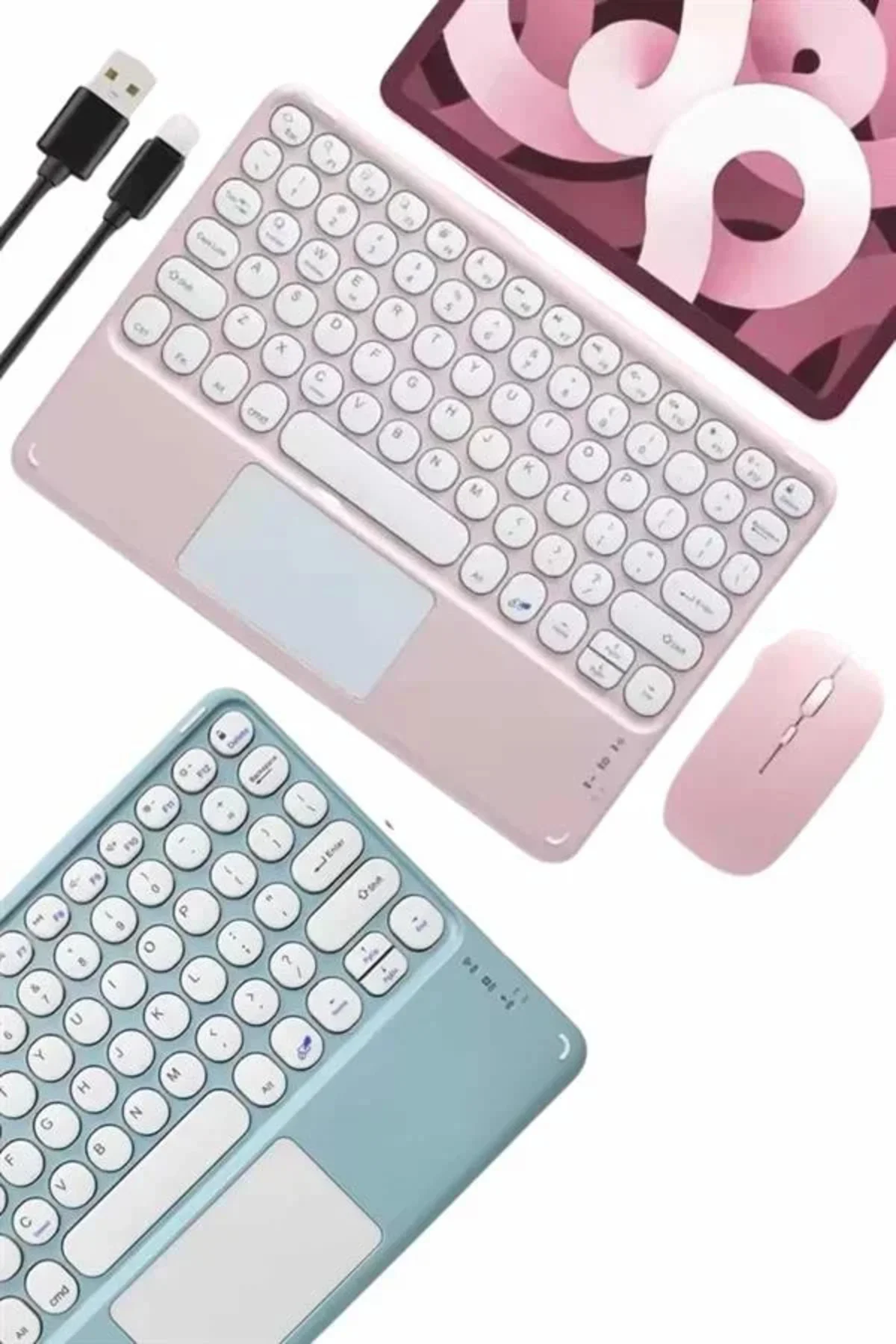 Profesyonel Wifi Q Klavye Bluetooth Klavye Touchpad 10.8 Inç Yeni Nesil