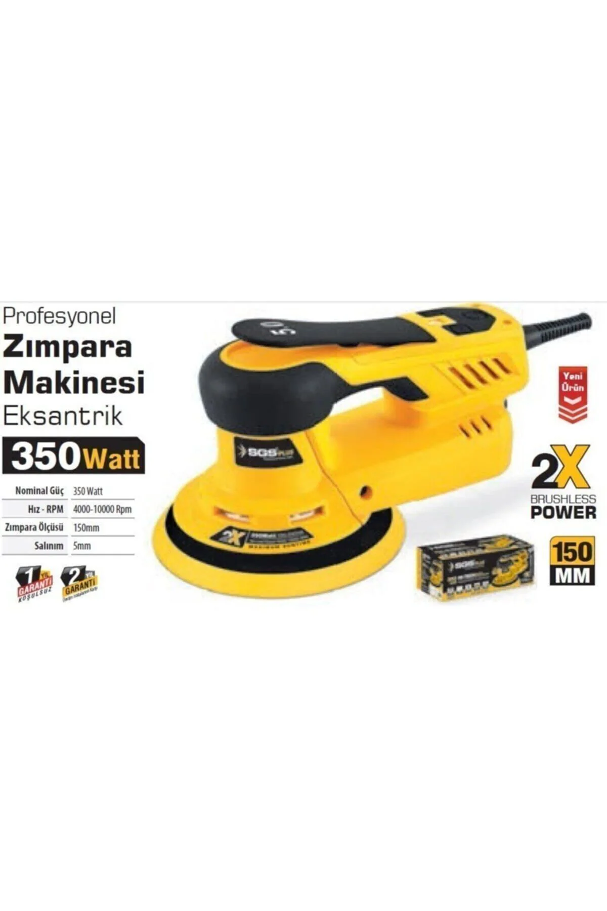 Profesyonel Zımpara Makinası Eksantrik Hı-tech 350 Watt 150 Mm ( 