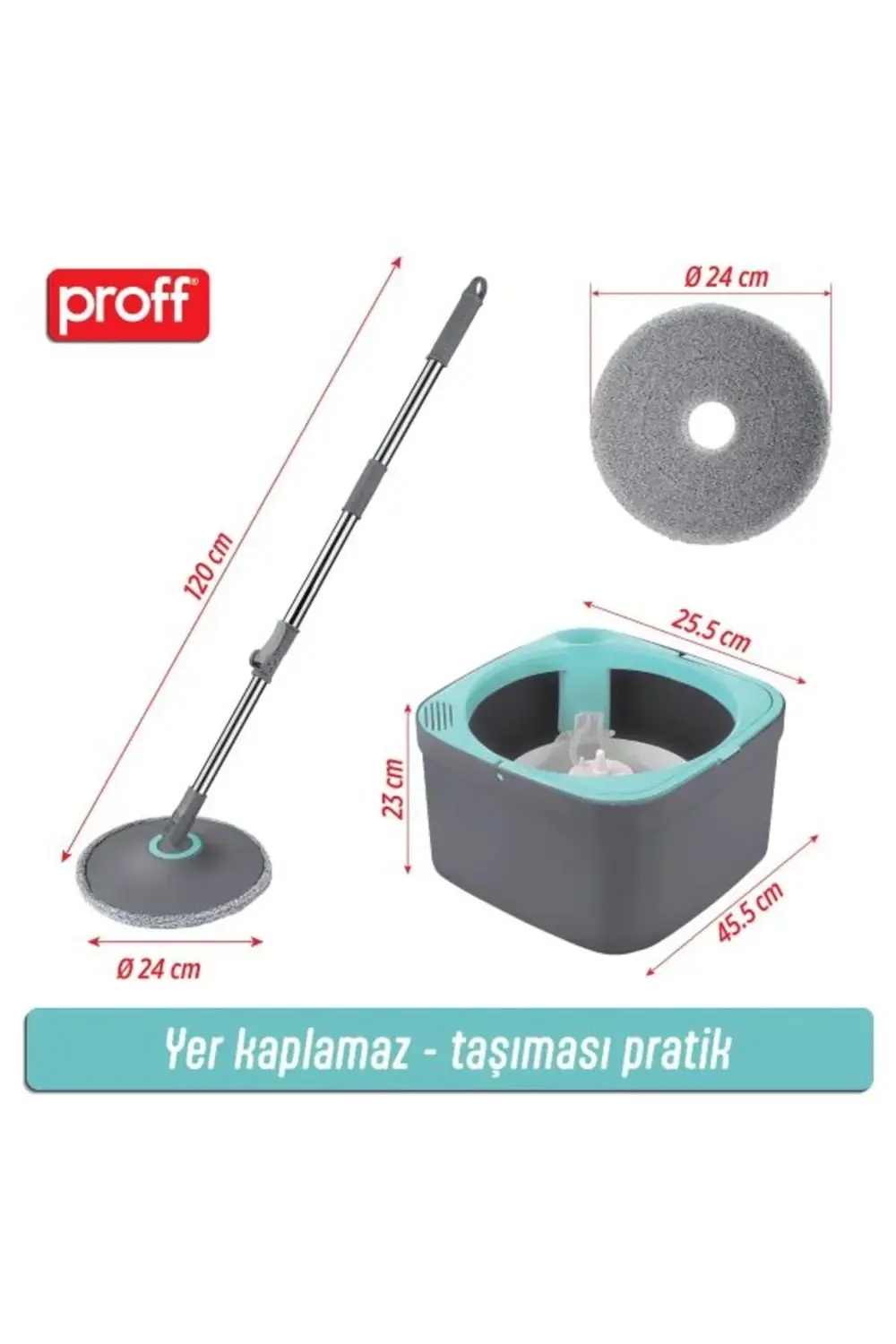 Proff Triton Temizlik Seti (Kendi Kendini Temizleyen Paspas Seti)