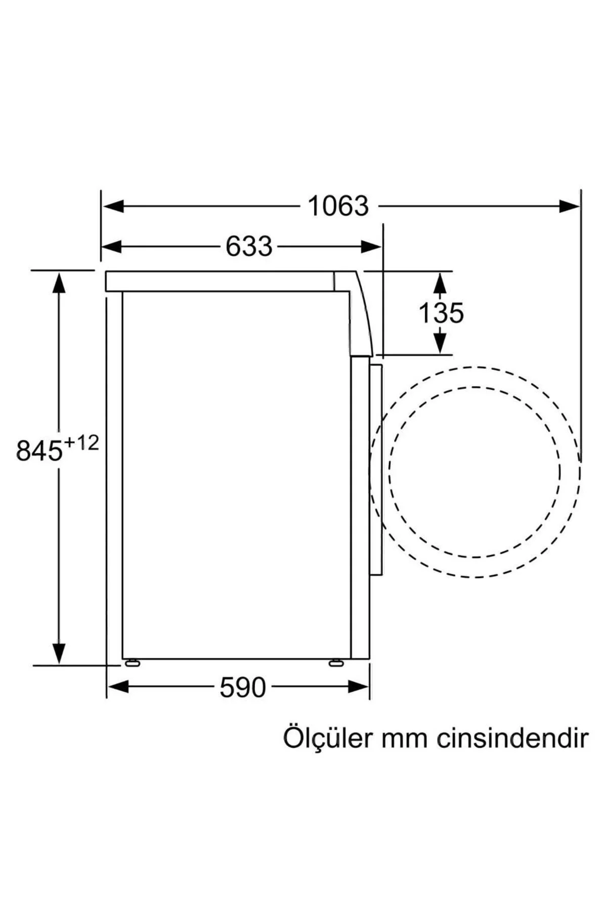 PROFİLO CMN12190TR ÇAM. MAK.-1200 DEV 9KG