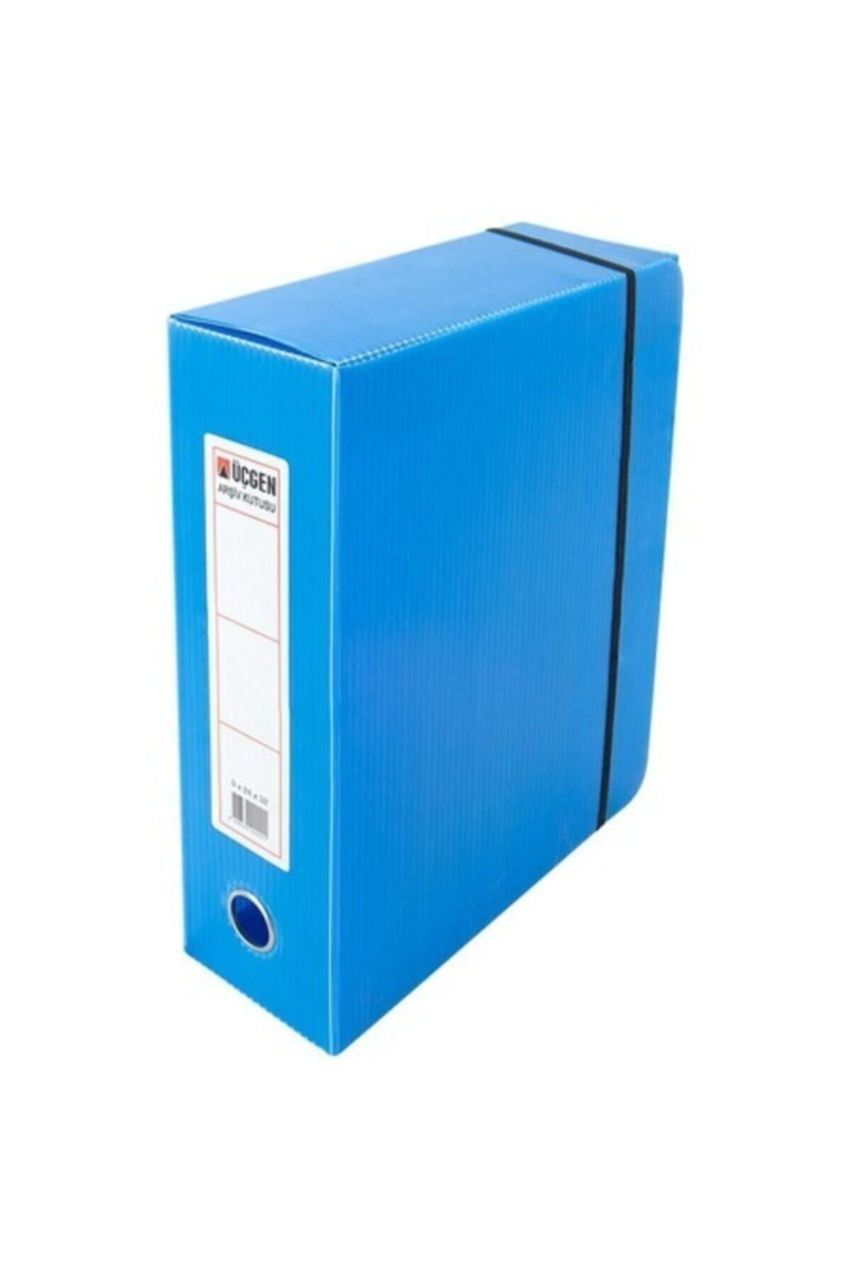 Üçgen Proje Klasörü Lastikli Mavi 15X29x36