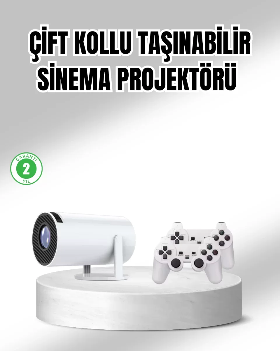 Projeksiyon Cihazı 4K Destekli Kablosuz Bağlantılı Bluetooth 5.0 - Lisinya