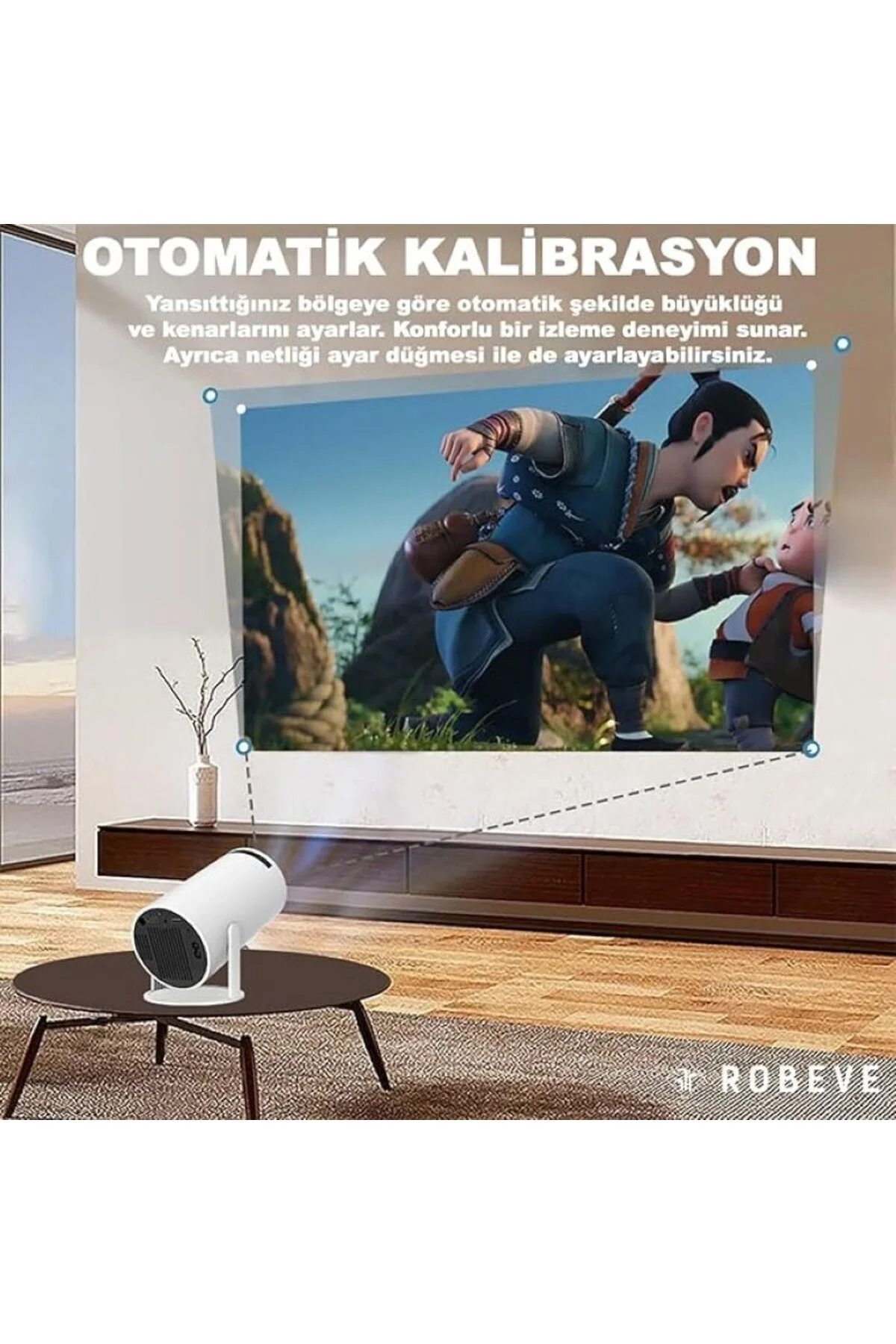 Projeksiyon Cihazı - Renk: Beyaz, Çözünürlük Teknolojisi: HD, Çözünürlük: 1280 x 720