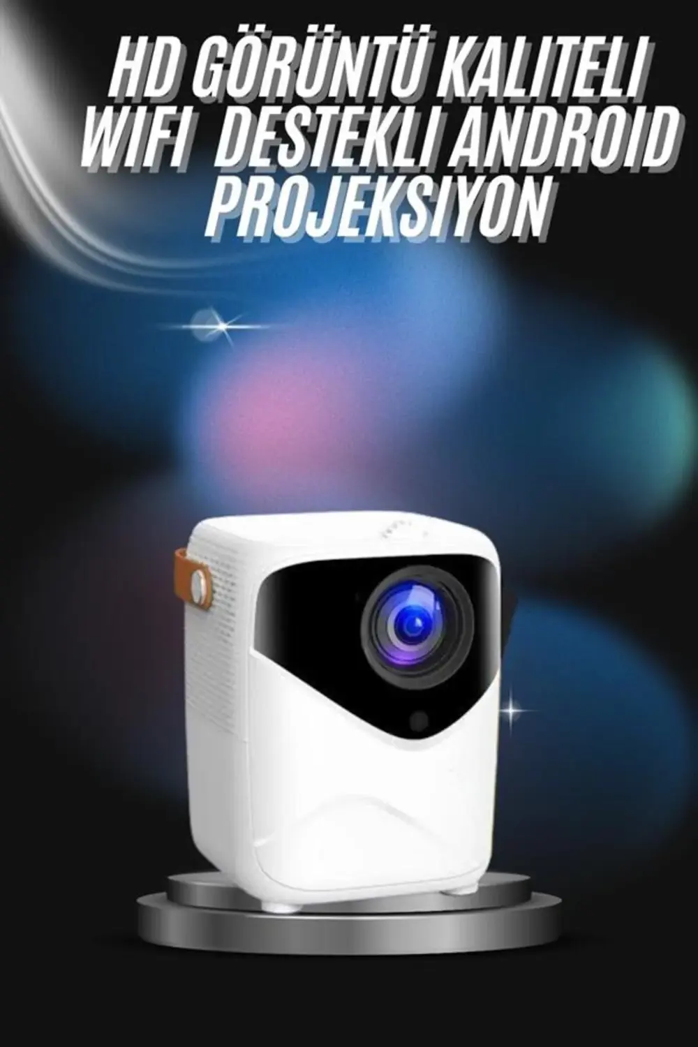 Projeksiyon Ev Sineması Bluetooth 4k HD Kaliteli Görüntü Kumandal