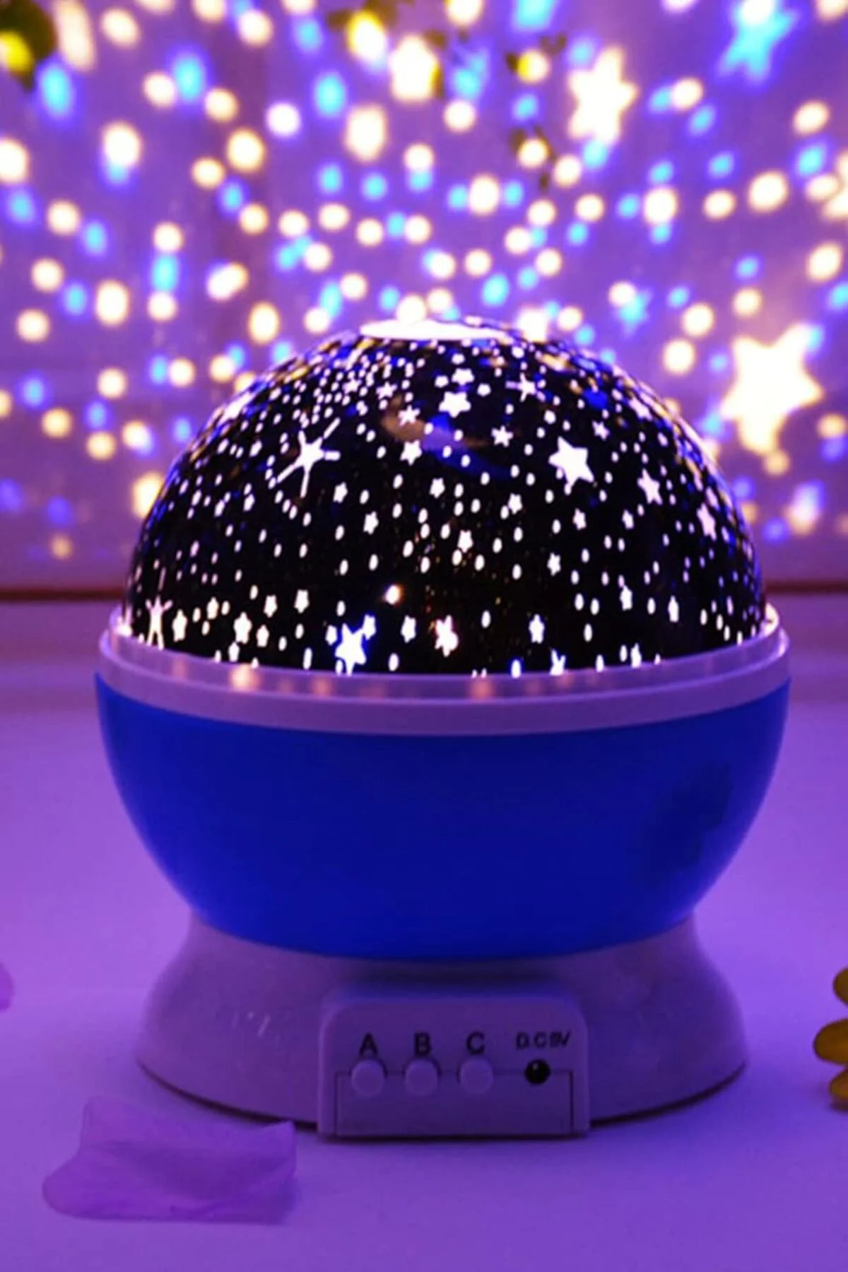 Projeksiyon Gece Lambası Renkli LED Çocuk Odası Tavan Yansıtan Masa Lambası