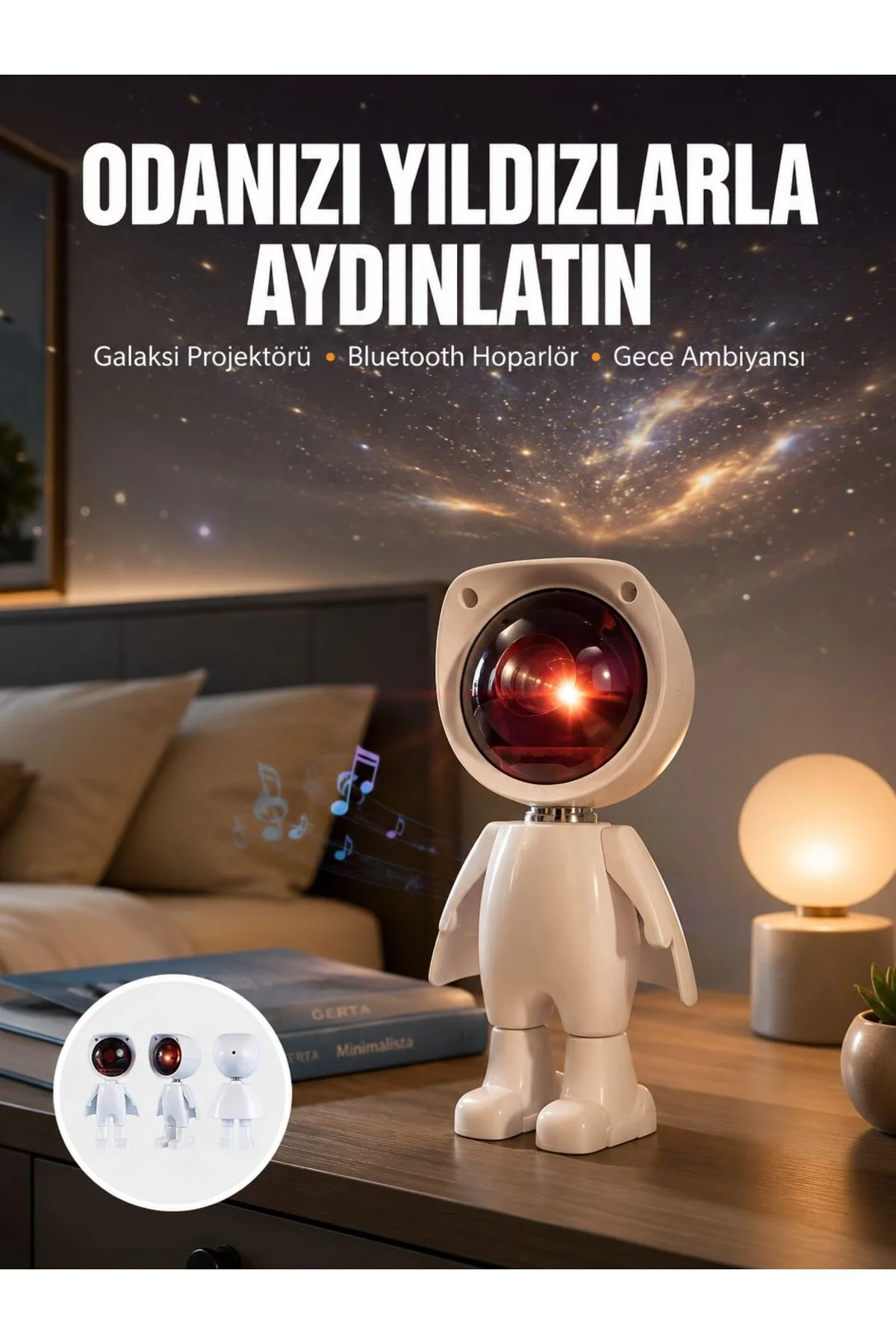 Projeksiyon Güneş Lambası Astronot Gün Batımı Projektör Led Işıklı Yeni Nesil Projeksiyon Güneş Lambası Astronot Gün Batımı Projektör Led Işıklı Yeni Nesil