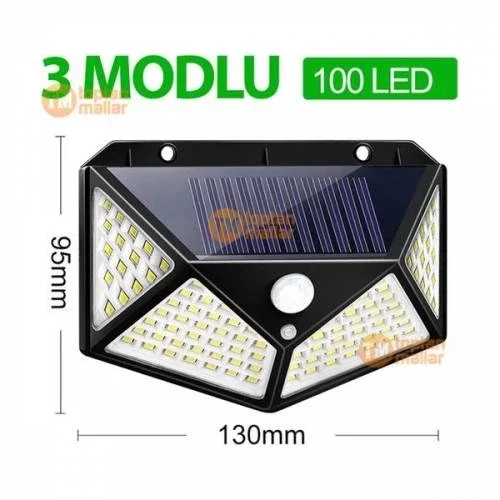 Projektör 100 Ledli Işık Sensörlü Güneş Enerjili Solar Lamba Fiyatı, Yorumları ve Özellikleri
