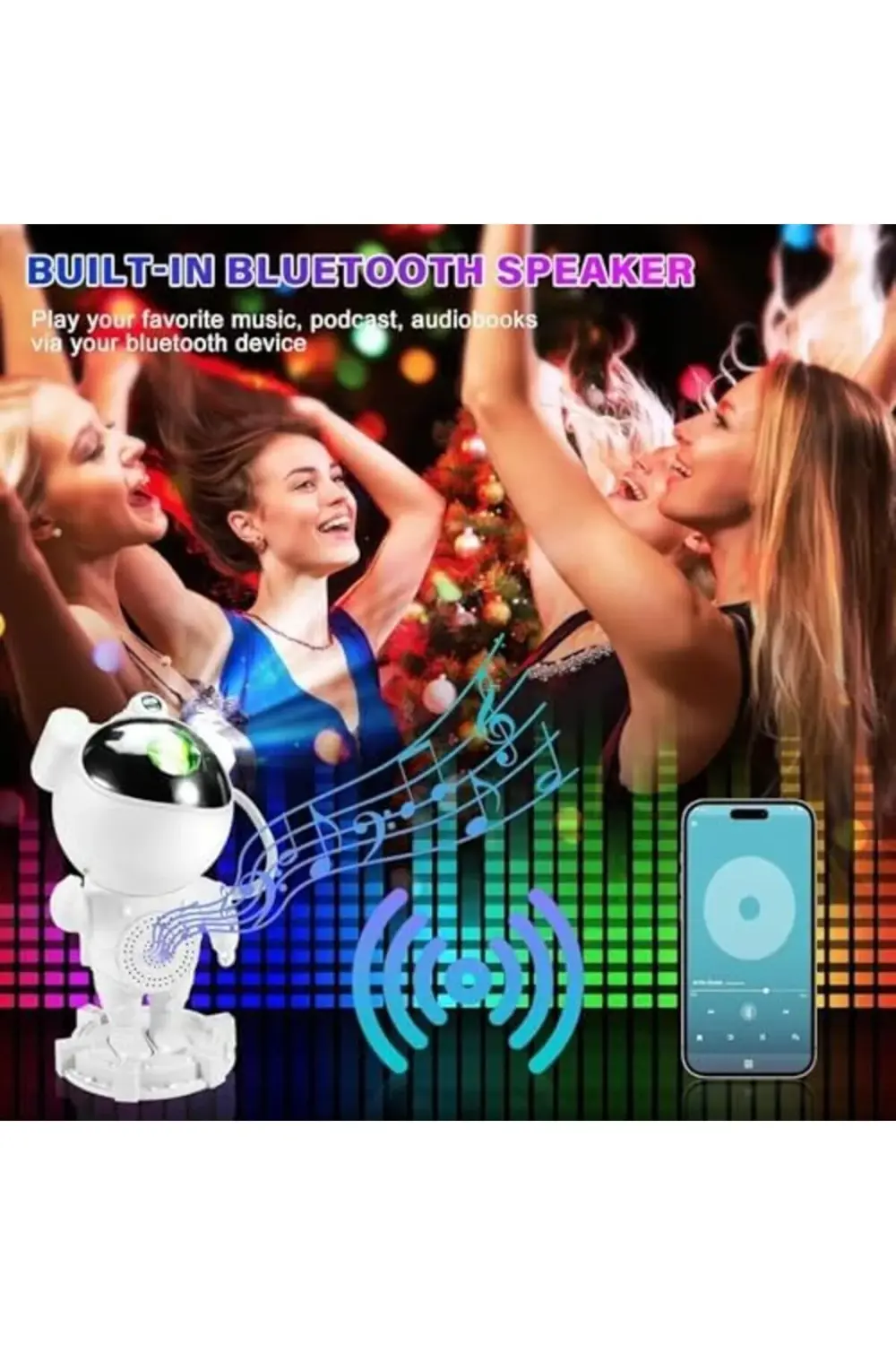 Projektör Bağlantılı ve Uzaktan Kumandalı Ambians Gece Lambası Uz