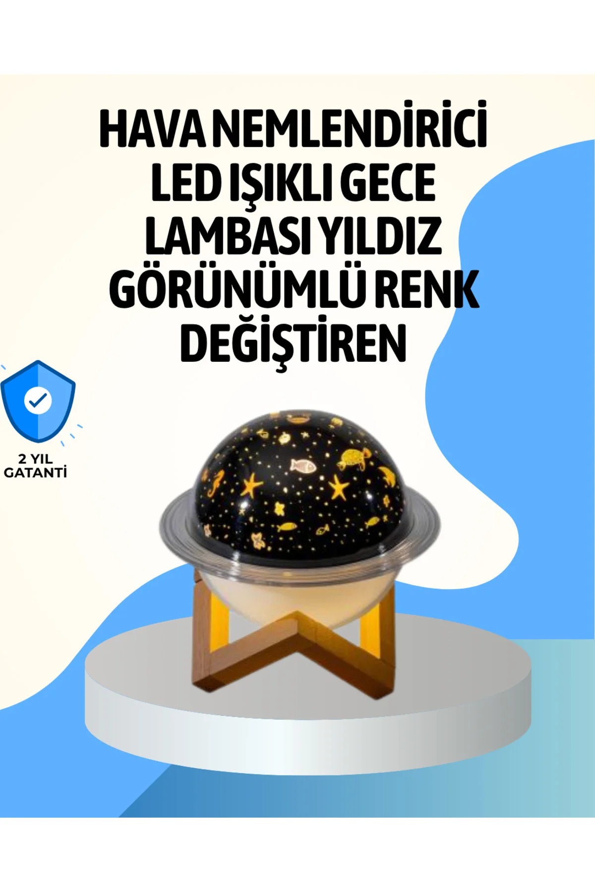 Projektör Işıklı Ve Aromaterapi Destekli Taşınabilir Nemlendirici Cihaz Usb Bağlantılı