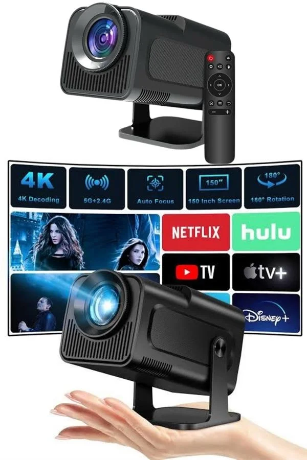 Projektör Siyah Android Taşınabilir Sinema Projeksiyon Wifi Destekli En Güncel Sürüm Akıllı Fiyatı, Yorumları ve Özellikleri