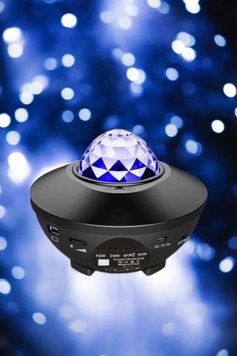 Projektör Yıldız Gece Lambası Disko Topu Bluetooth Bağlantılı Taşınabilir Şarjlı - Parti Işıkları ve Hoparlör