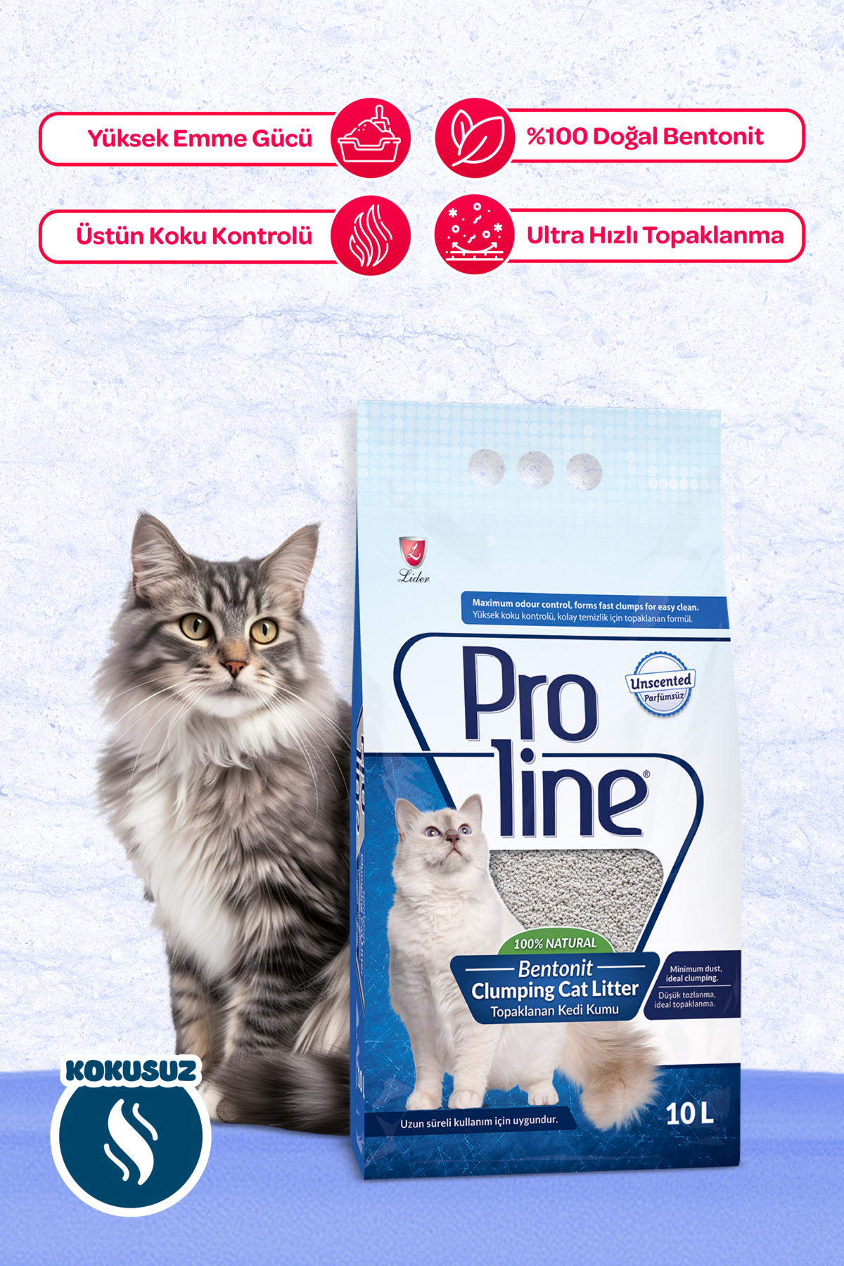 Proline Clumping Cat Litter Topaklanan Kedi Kumu 10 Lt