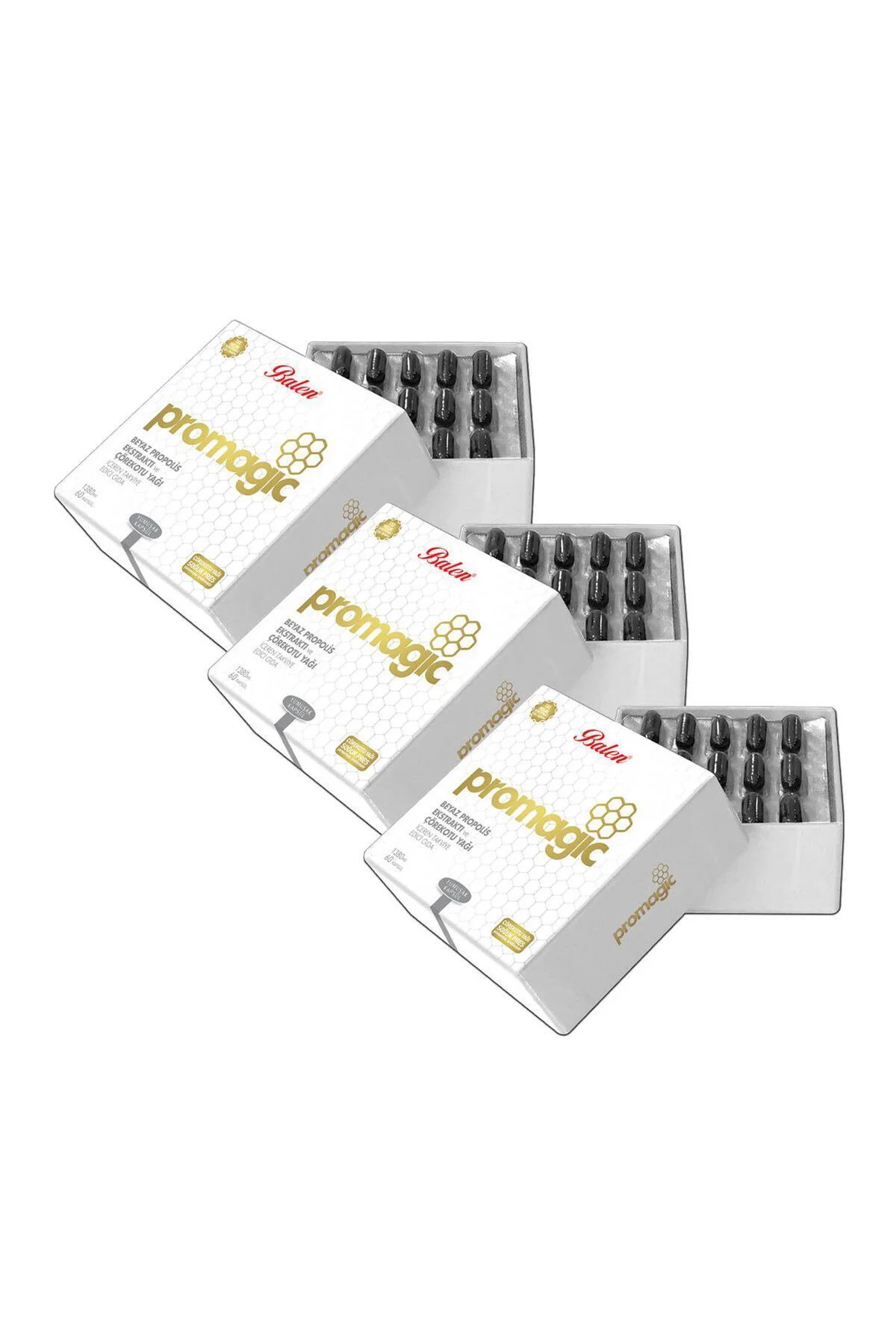 Promagic Çörekotu Yağı Beyaz Propolis 60 Kapsül X 3 Adet