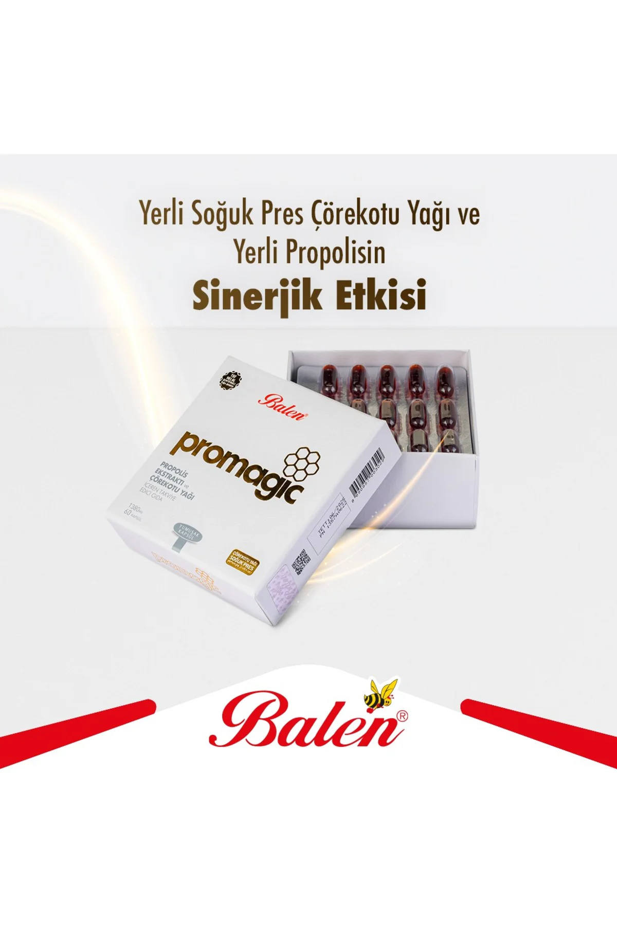 Promagic Propolis Ekstraktı ve Çörekotu Yağı İçeren Yumuşak Kapsül