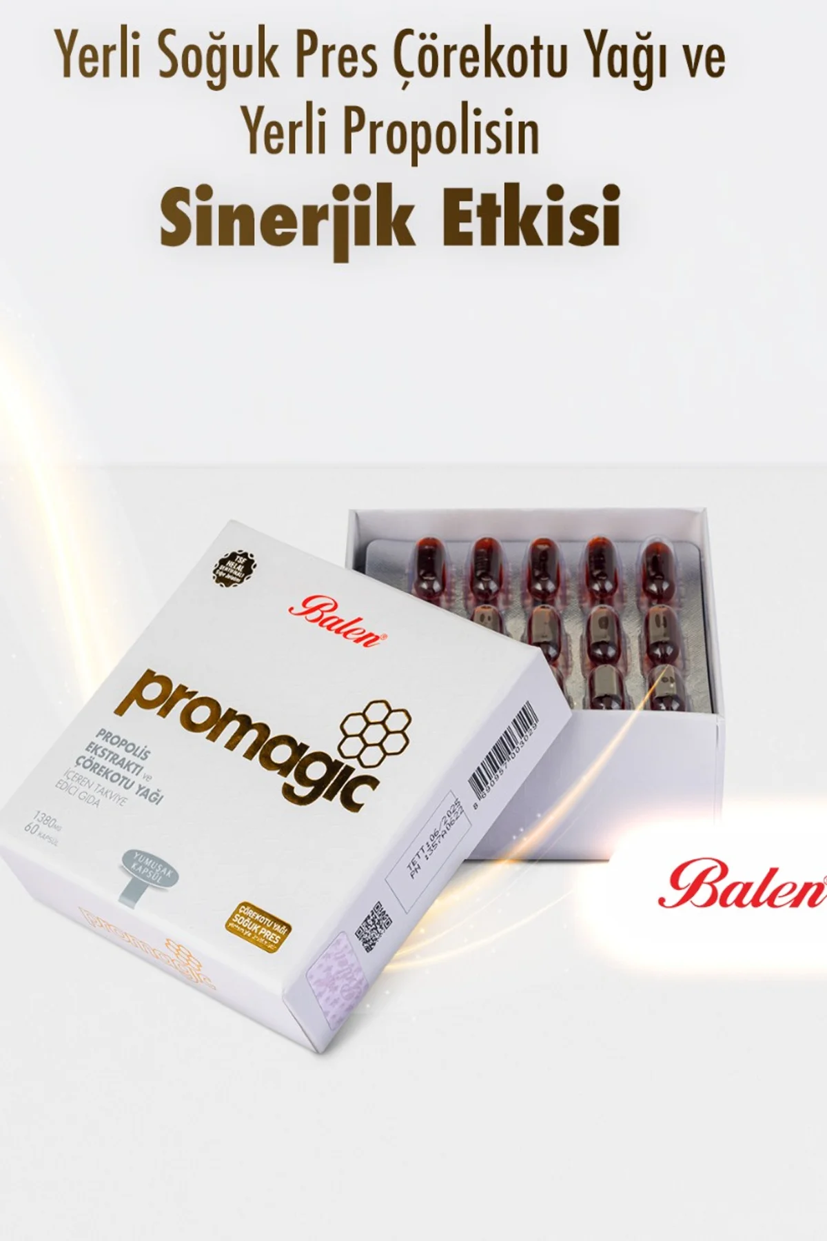 Promagic Propolis Ekstraktı ve Çörekotu Yağı İçeren Yumuşak Kapsül