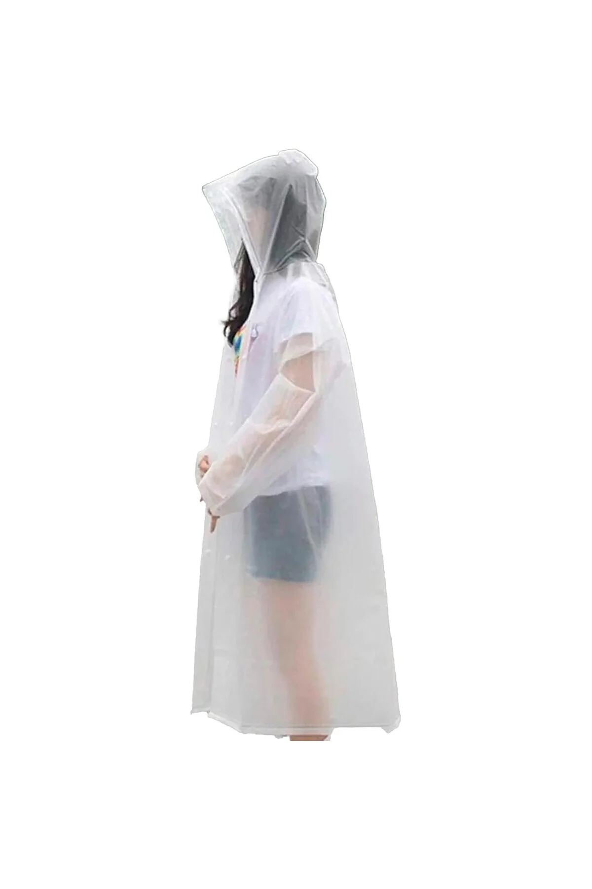 Promosyonca Unisex Yağmurluk, Kapüşonlu, Çıtçıtlı, Eva Malzeme