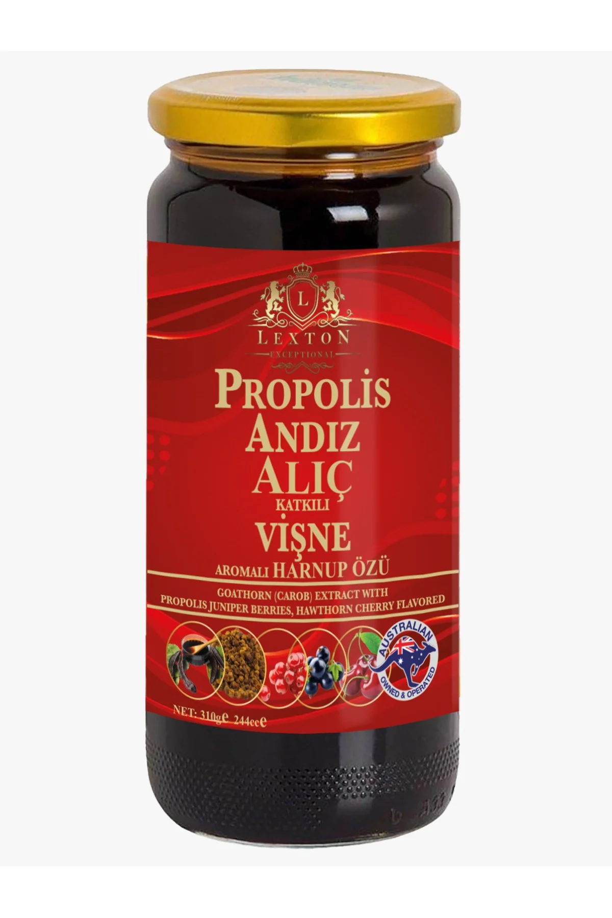 Propolis - Andız - Alıç Özü Katkılı Vişne Aromalı Harnup Özü 310 