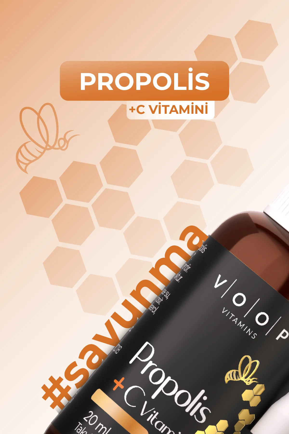 Propolis C Vitamini Sprey-damla - 20 ml | Bağışklık Sistemi Güçlendirici - Görsel 3