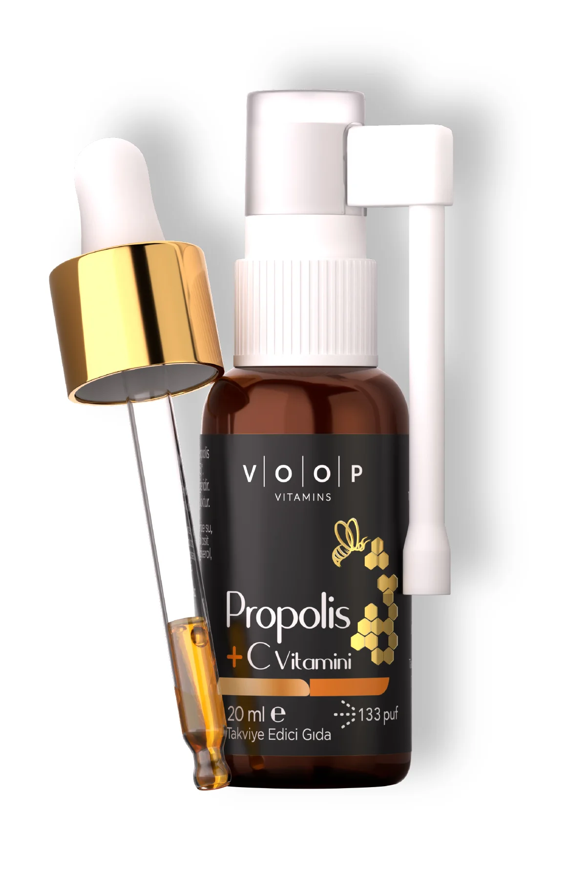 Propolis C Vitamini Sprey-damla - 20 ml | Bağışklık Sistemi Güçlendirici