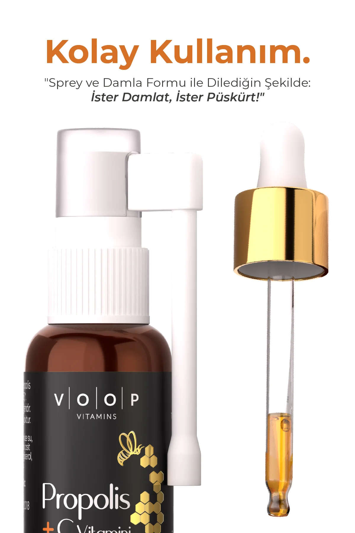 Propolis C Vitamini Sprey-damla - 20 ml | Bağışklık Sistemi Güçlendirici