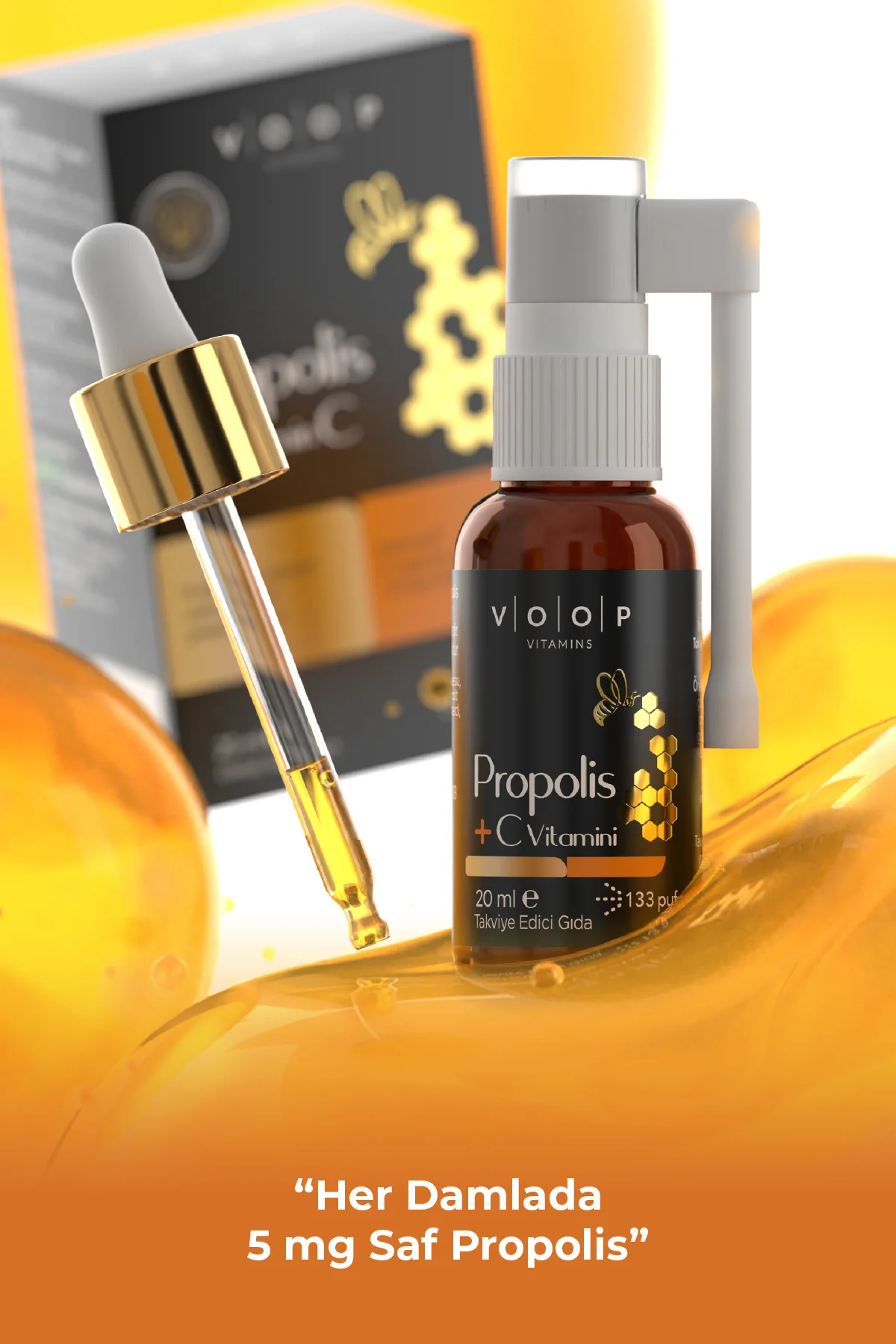 Propolis C Vitamini Sprey-damla - 20 ml | Bağışklık Sistemi Güçlendirici - Görsel 6