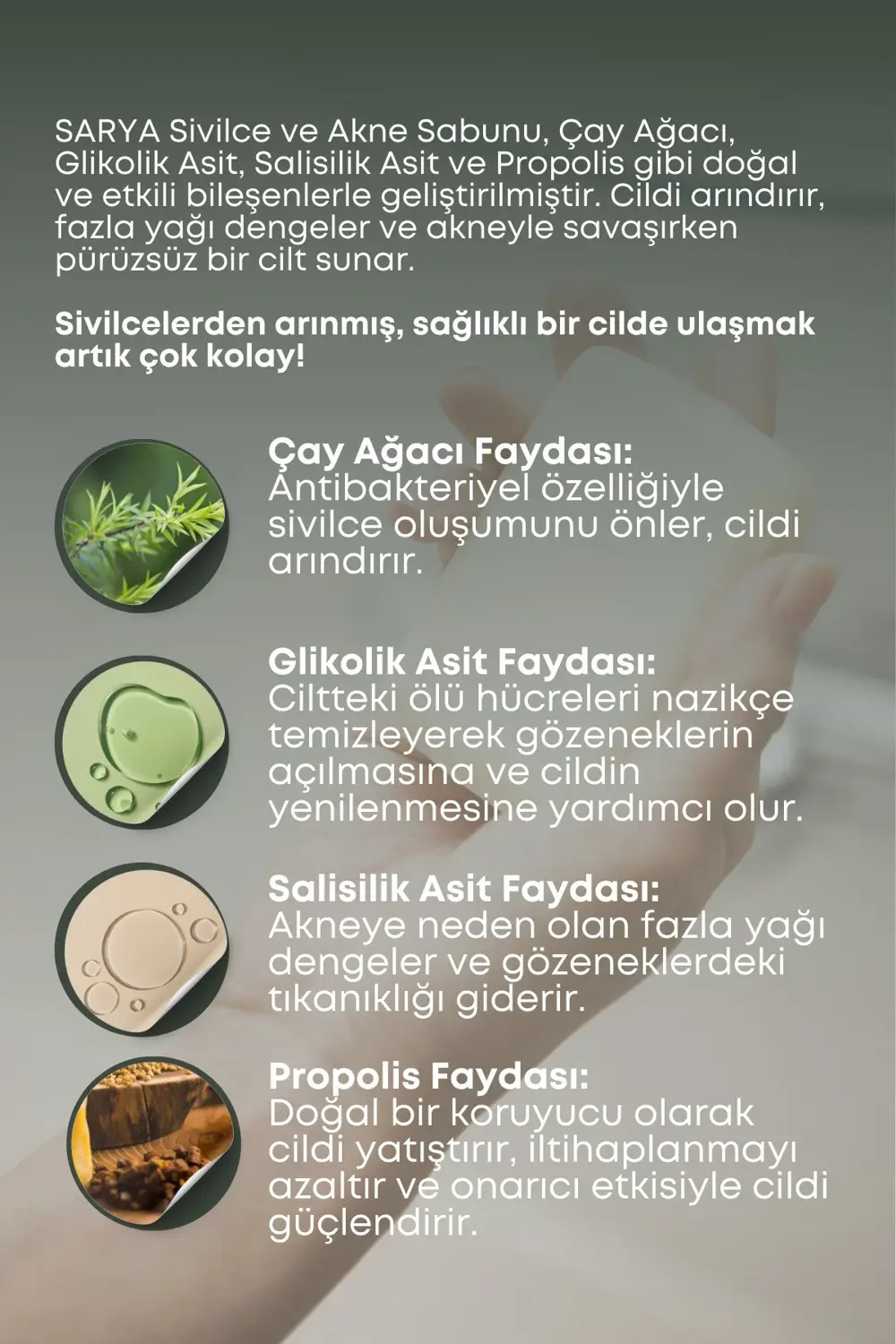 Propolis Içerikli Ve Siyah Nokta Sabunu (ÇAY AĞACI GLİKOLİK ASİT