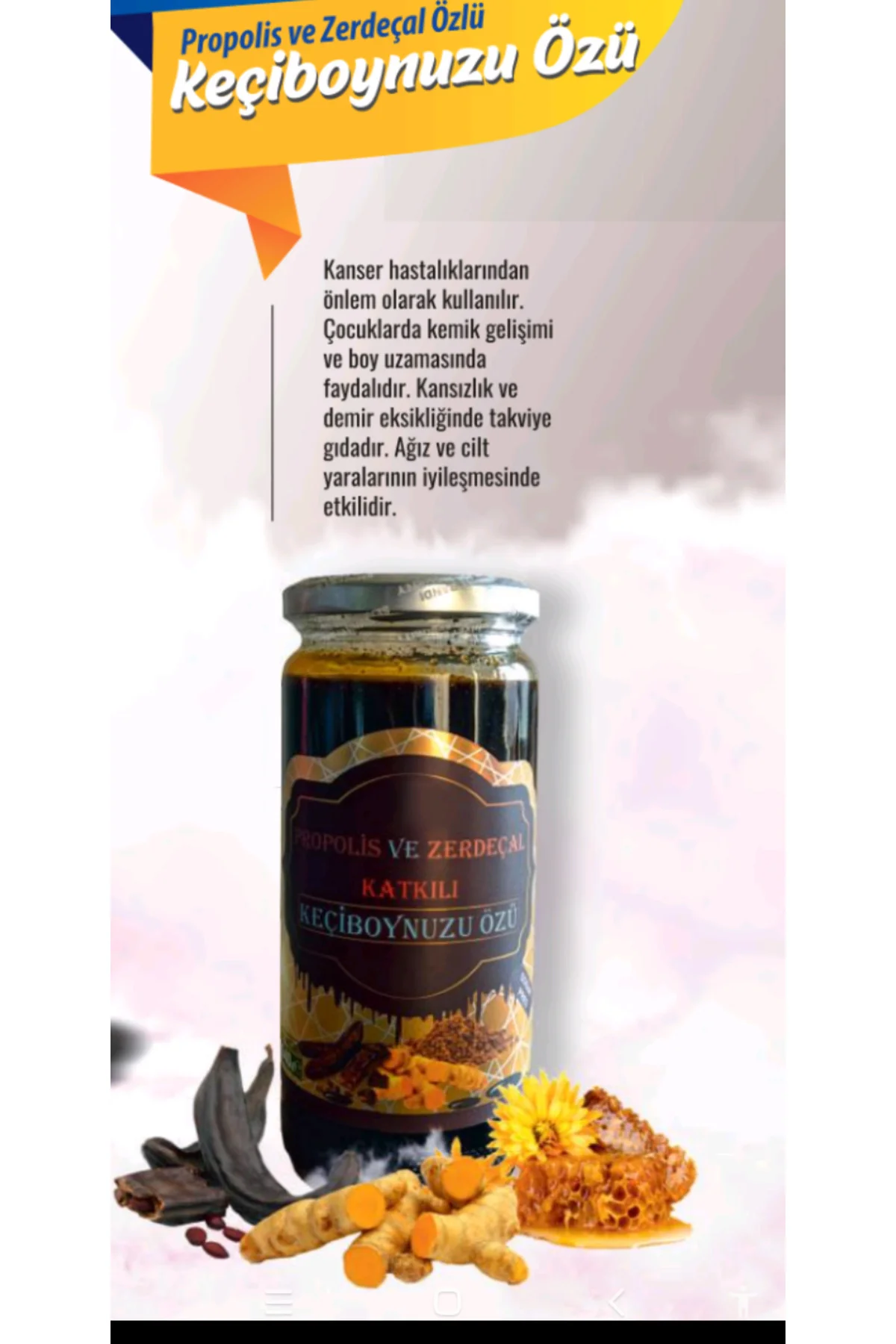 Propolis ve Zerdeçal Karışımlı Keçi Boynuzu Özü