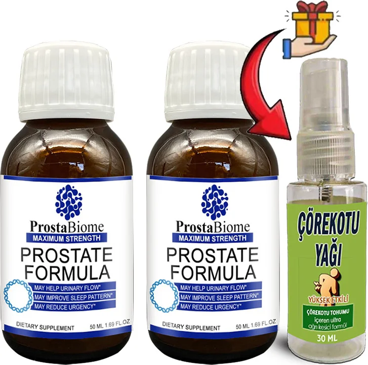Prostabiome Şurup + Çörek Otu Yağı | Erkek Prostat Sağlığı İçin 2x50ml Şurup + 30ml Yağ Fiyatı, Yorumları ve Özellikleri