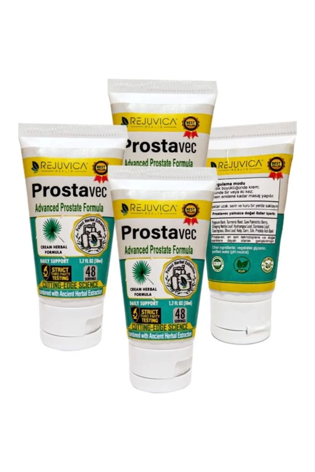 Prostavec Erkeklere Özel Krem 50 ml x 4 Adet - Prostat Sağlığı İçin Etkili Bakım
