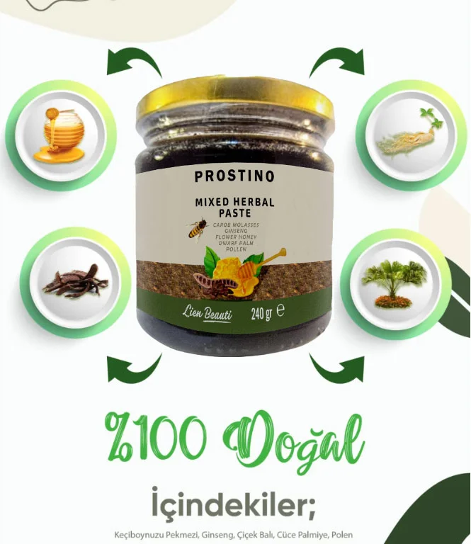 Prostino Erkeklere Özel Bitkisel Karışımlı 240 gr Macun - Doğal Enerji Desteği Fiyatı, Yorumları ve Özellikleri