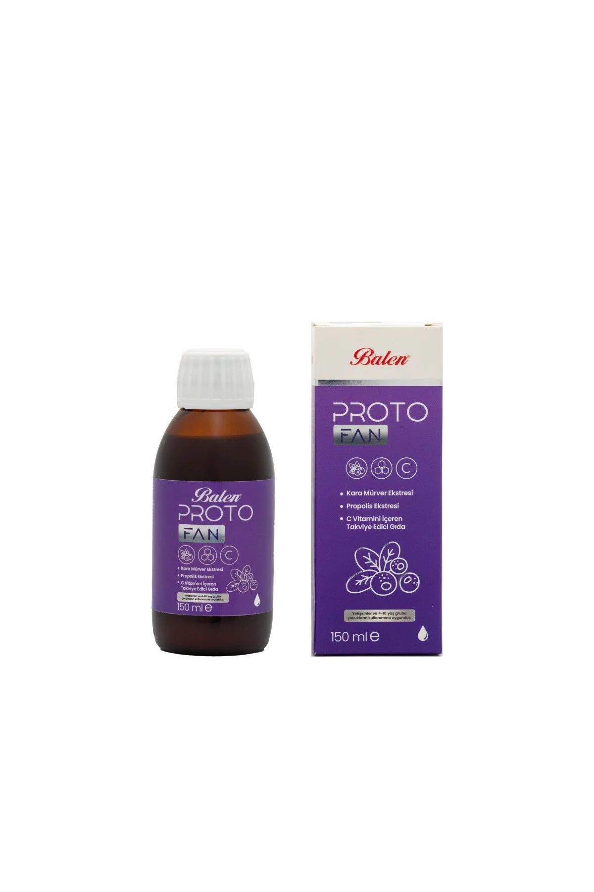 PROTOFAN Kara Mürver Ekstresi, Propolis Ekstresi ve C Vitamini İçeren Şurup